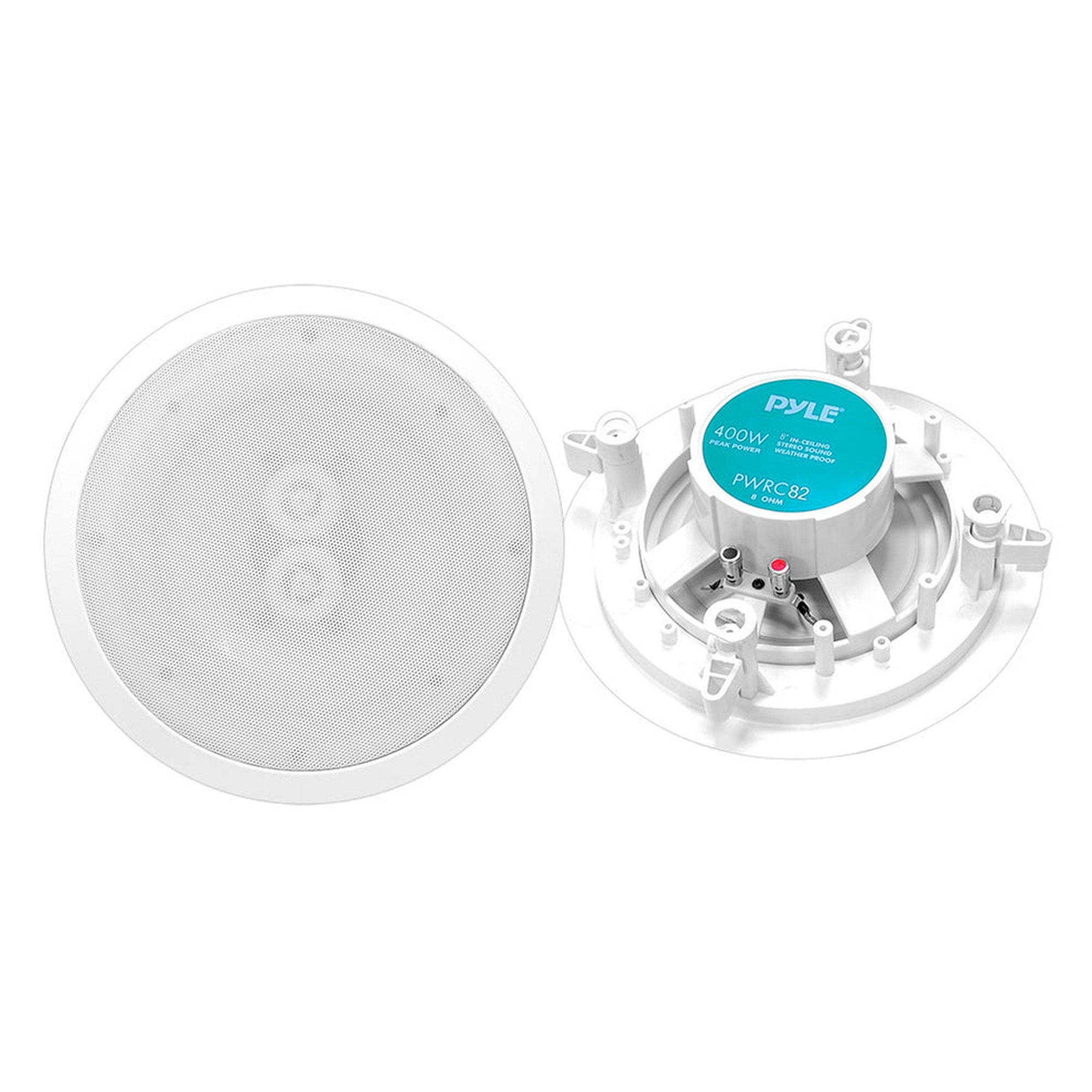 Pyle PWRC82 8 Inch 2 Way Indoor/Outdoor Waterproof Wall Ceiling Speakers, Pair - VMInnovations