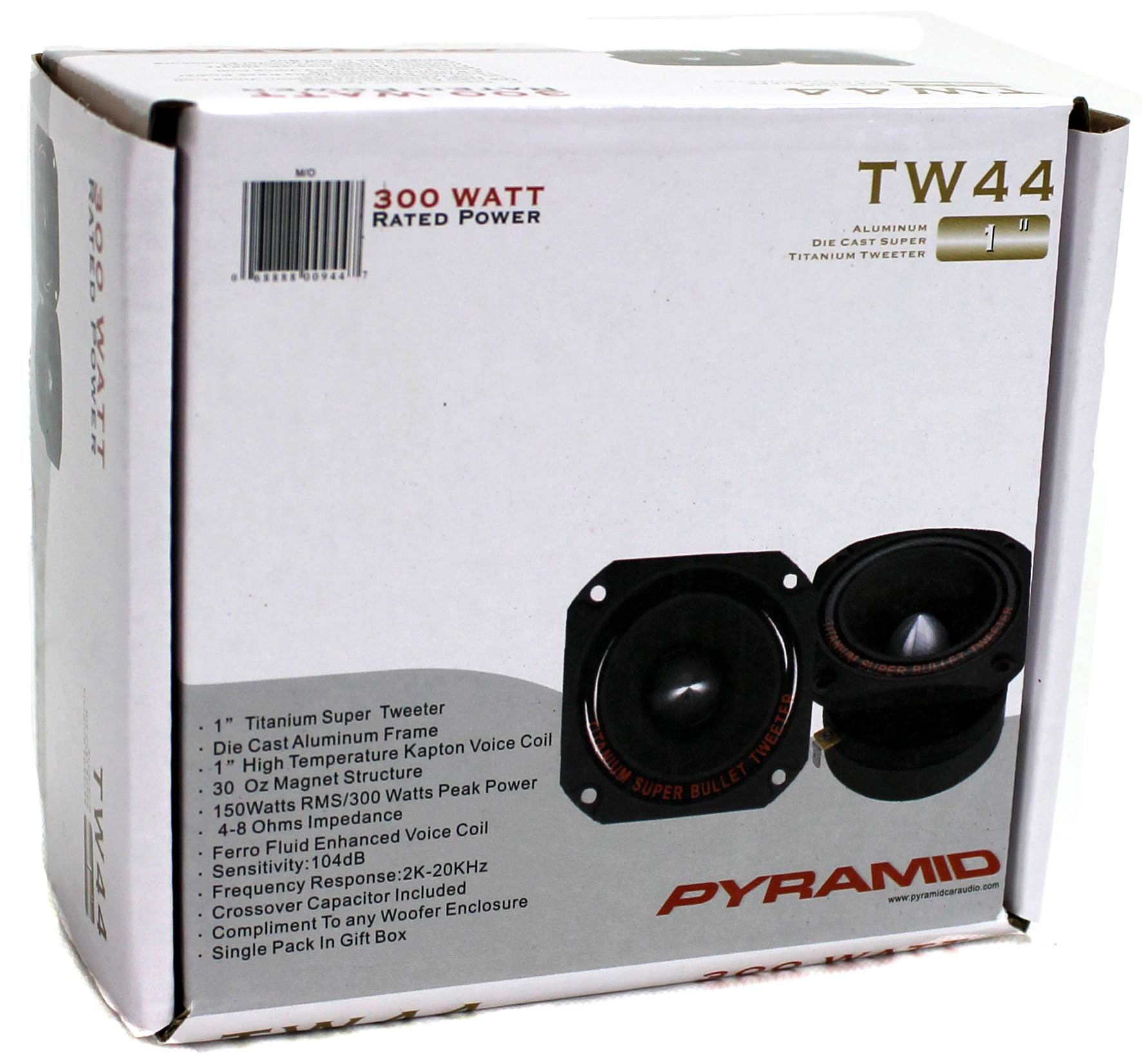 Pyramid 1" 300w Heavy Duty Titanium Dome Bullet Car Super Tweeter - VMInnovations