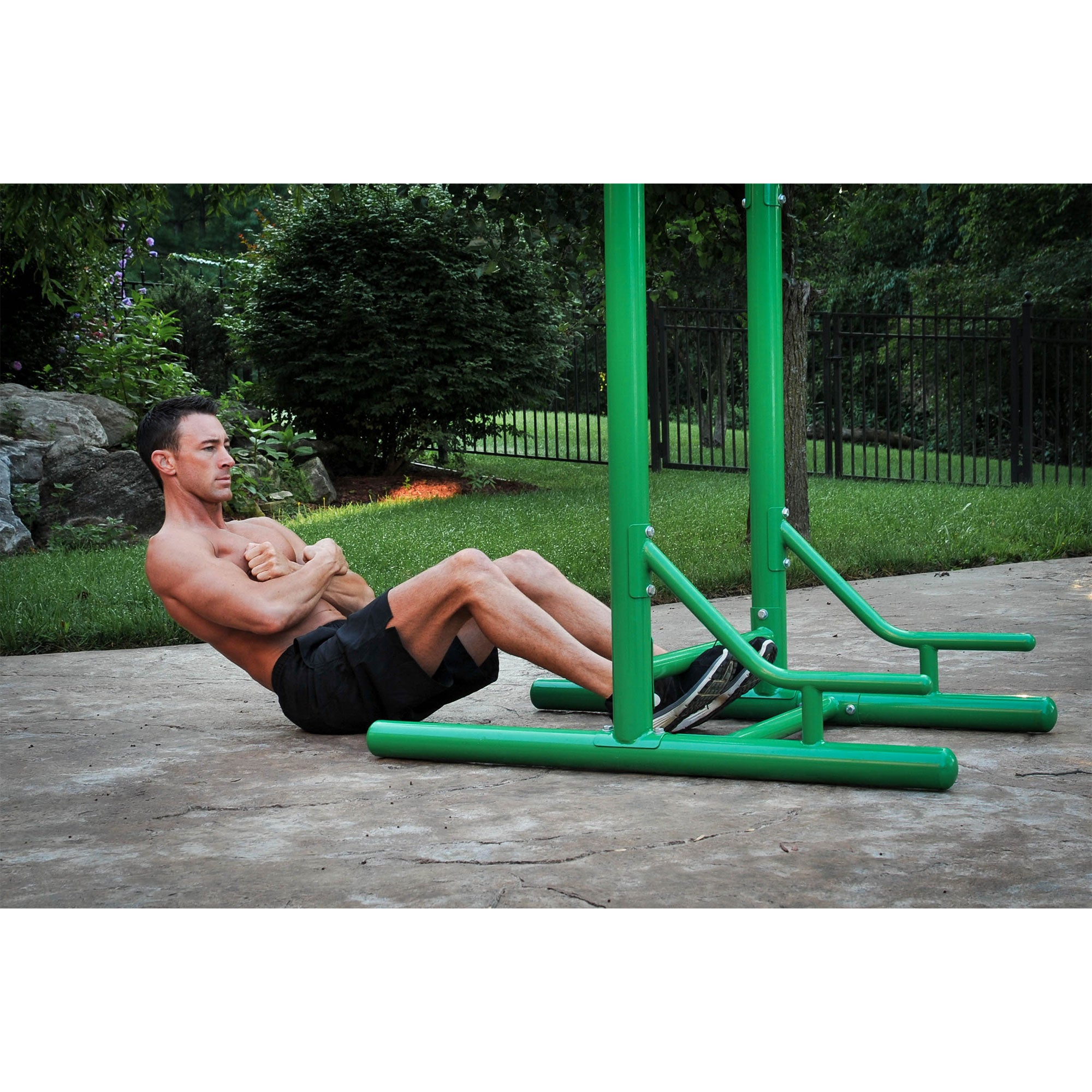 Stamina Products Steel Multi Use Outdoor Fitness Power Tower, Green (Used) - VMInnovations