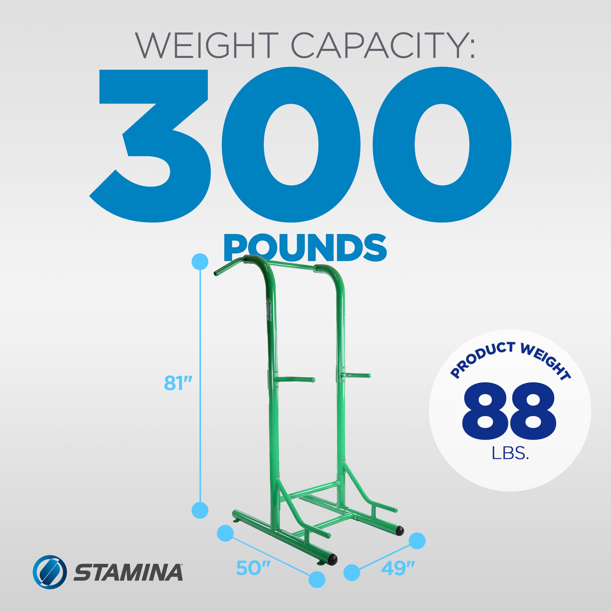 Stamina Products Outdoor Fitness Multi Use Strength Training Power Tower, Green