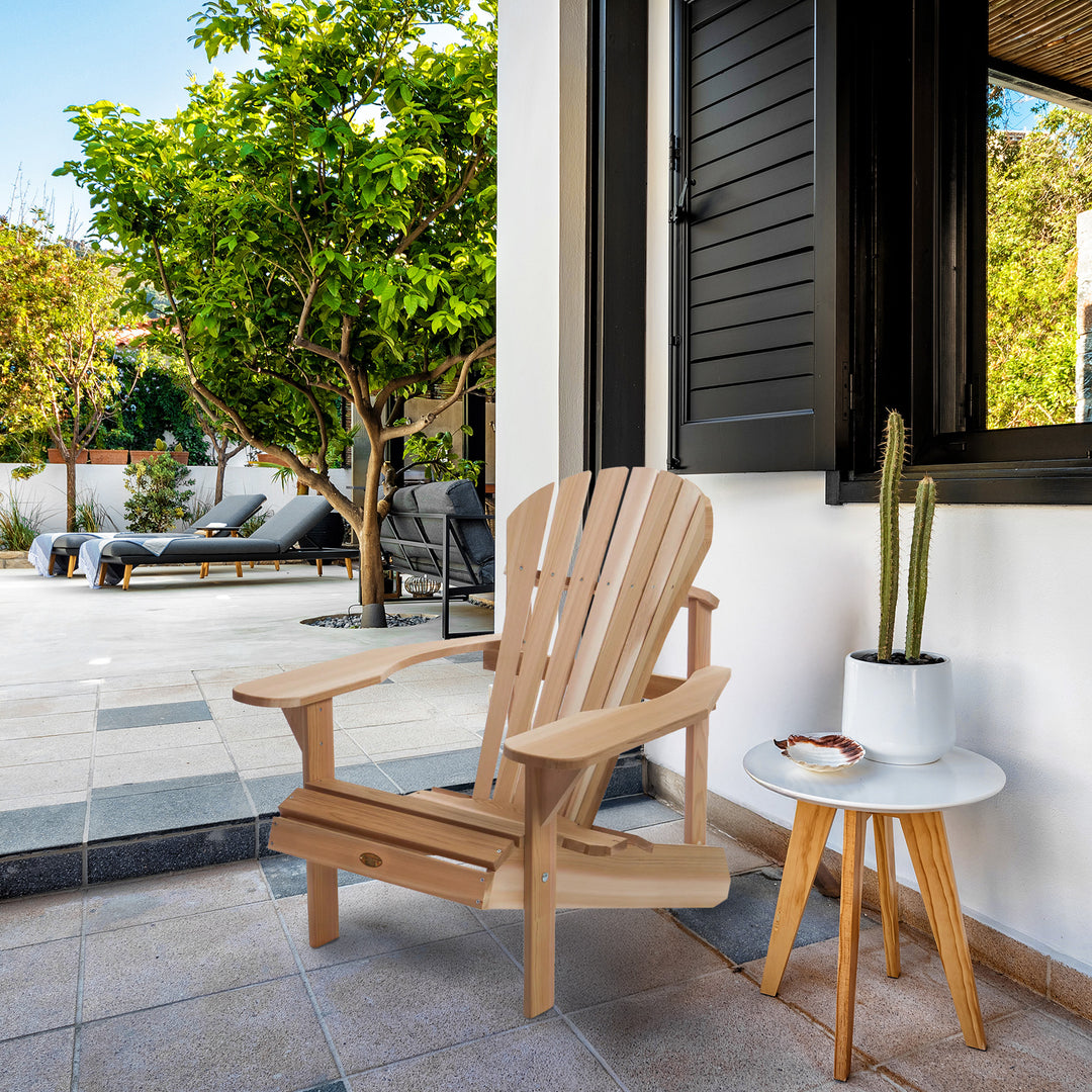 All Things Cedar Athena Adirondack Cedar Outdoor Patio Chair with Wide Arm Rest - VMInnovations