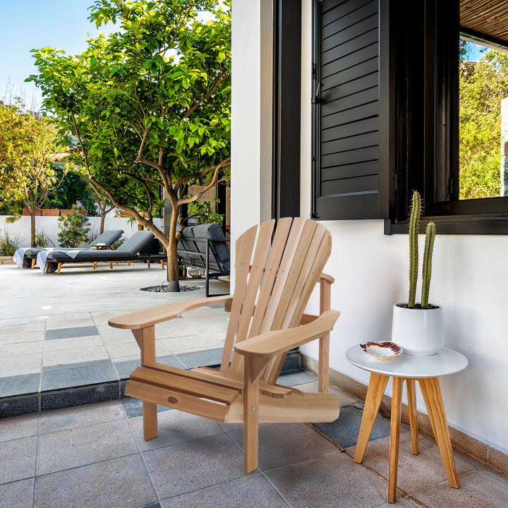 All Things Cedar Athena Adirondack Cedar Outdoor Patio Chair with Wide Arm Rest - VMInnovations