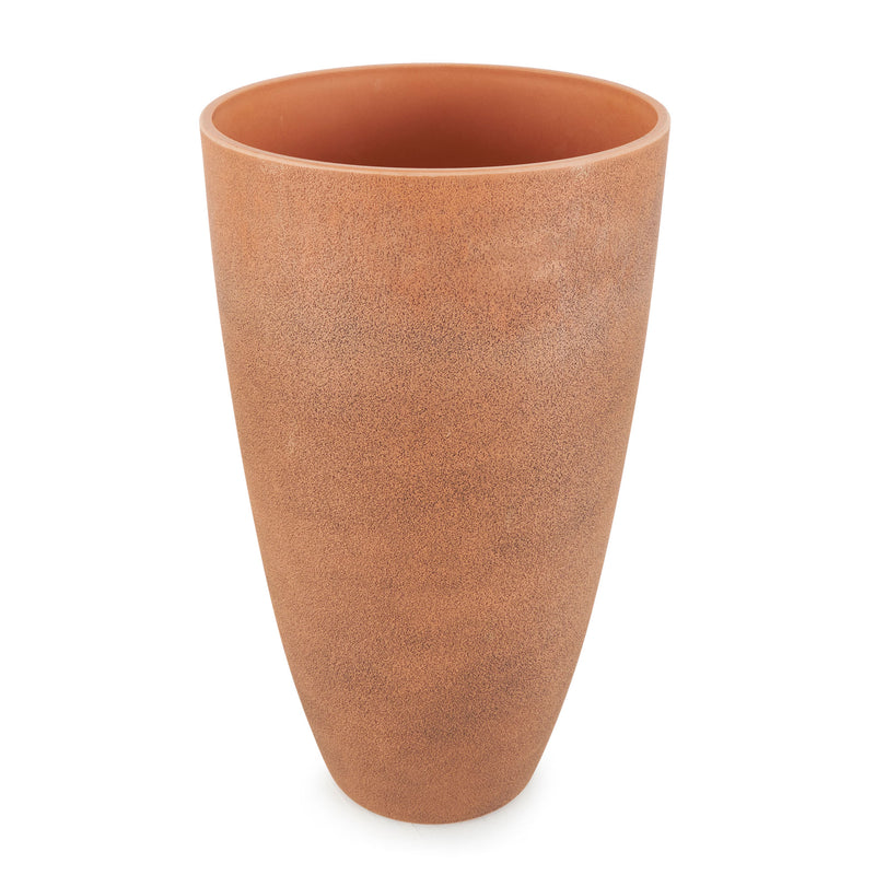 Algreen 43729 Acerra Weather Protected Recycled Composite Vase Planter Pot, Rust - VMInnovations