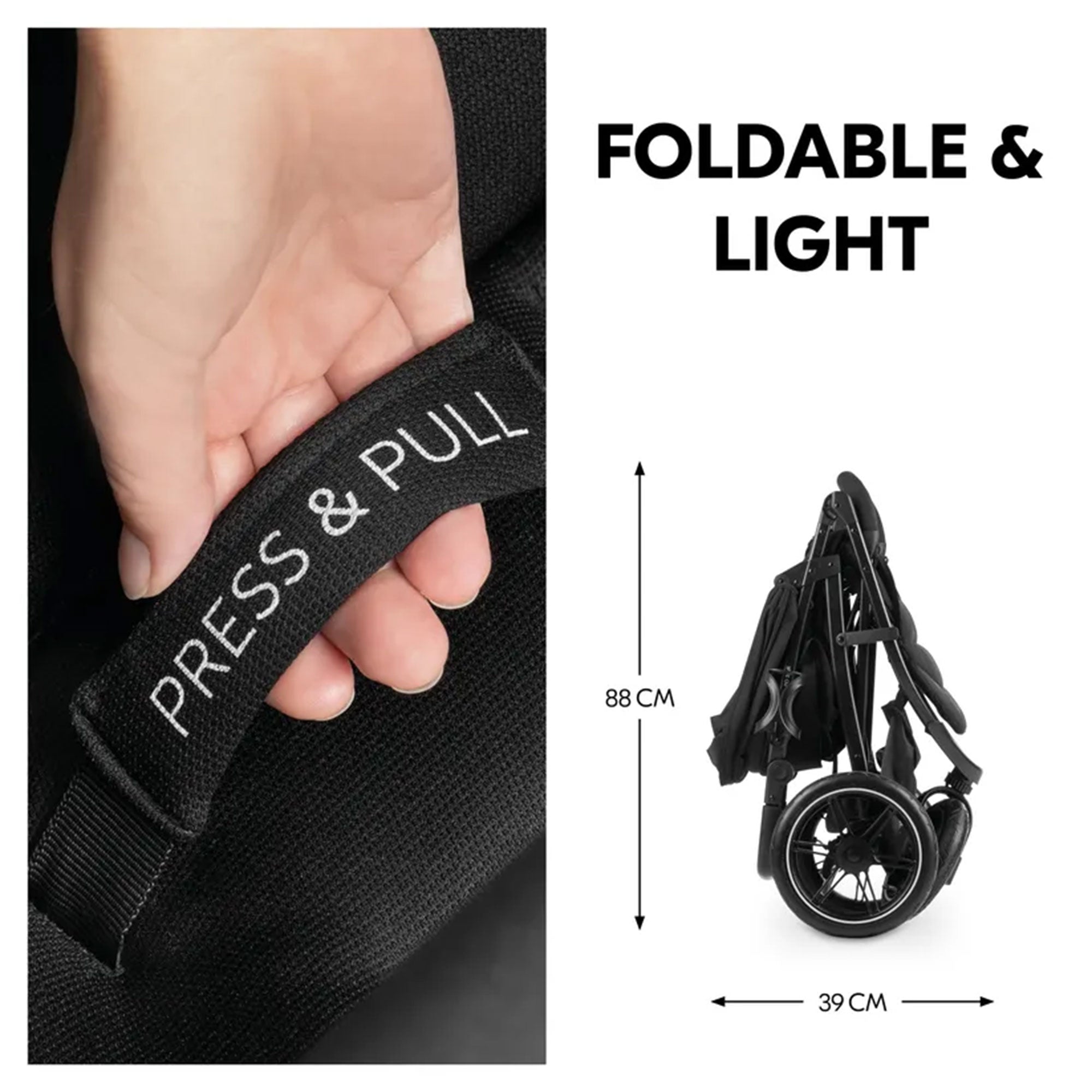 hauck Stroller Rapid 3 Air Reclining Seat, Compact Stroller w Air Tires (Used) - VMInnovations