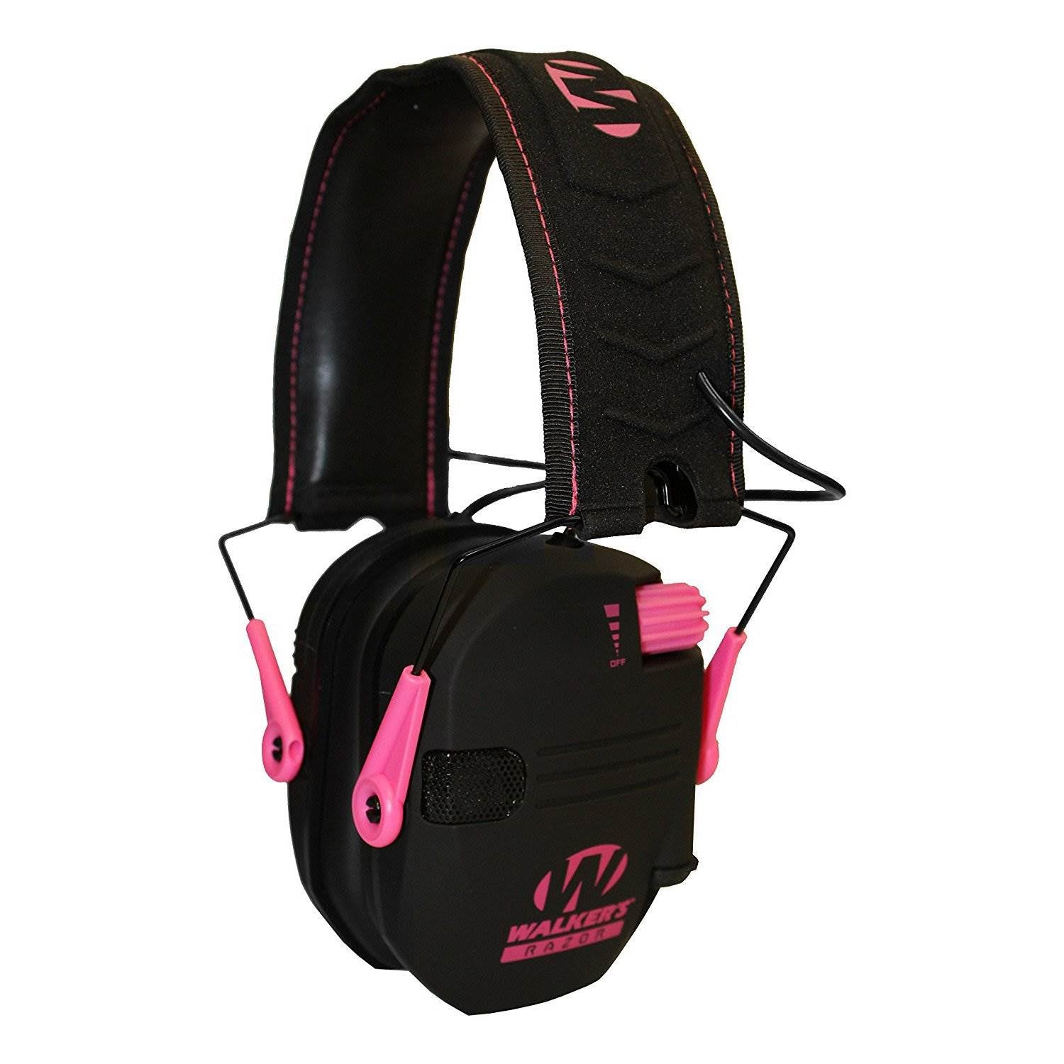 Walker's Razor Slim Shooter Pink Electronic Hearing Protection Earmuff w/ Case