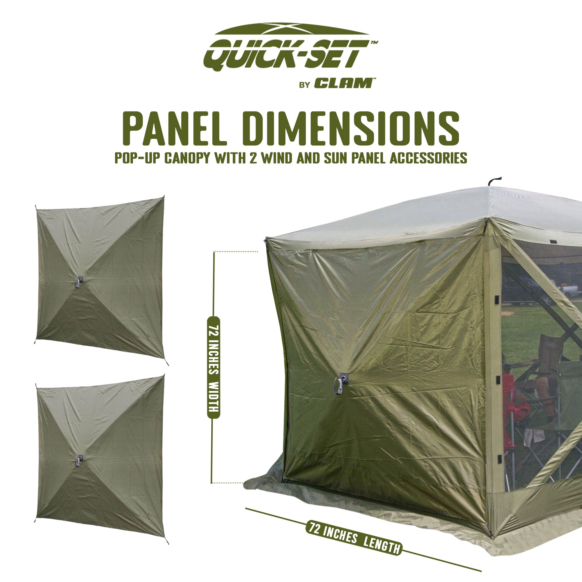 Clam Quick Set Escape Portable Canopy Shelter with Wind & Sun Panels, (2 pack) - VMInnovations