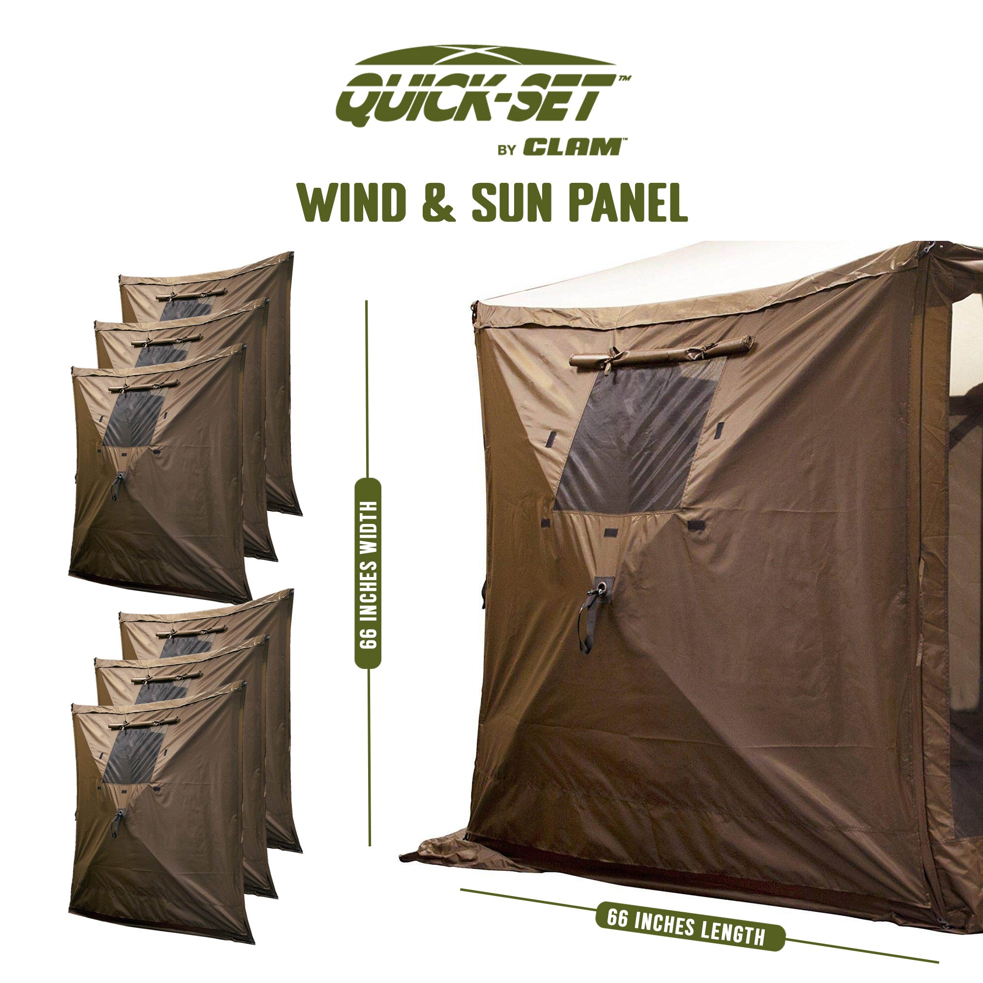 Clam Quick Set Escape Sky Screen Portable Gazebo, Wind and Sun Panel, Rain Fly