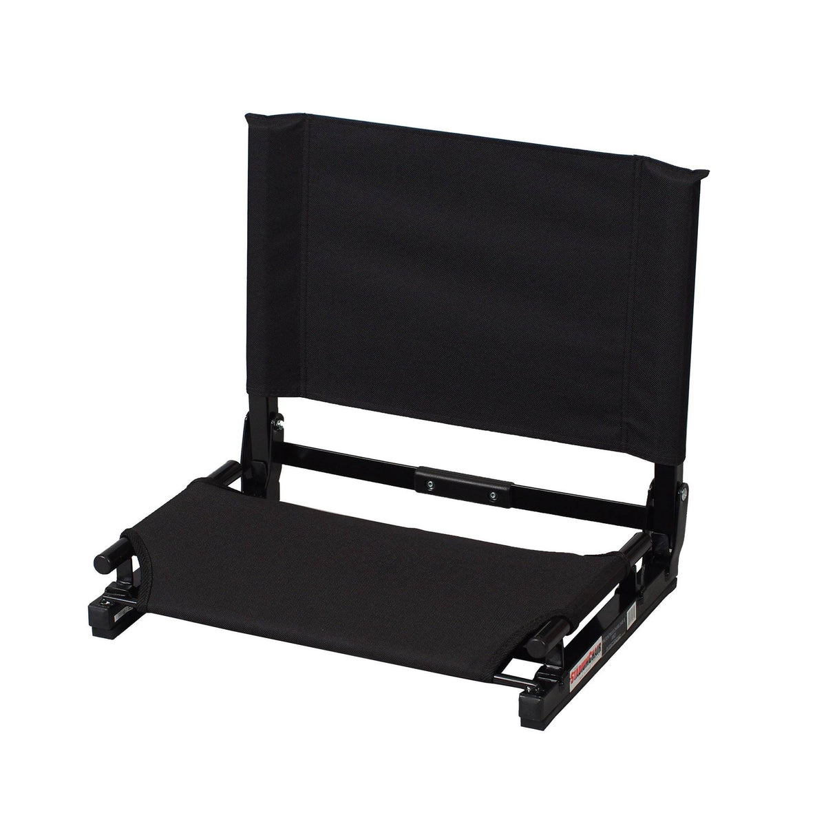 Stadium Chair Game Changer Fold Canvas Bleacher Cushion Seat, Black (2 Pack)