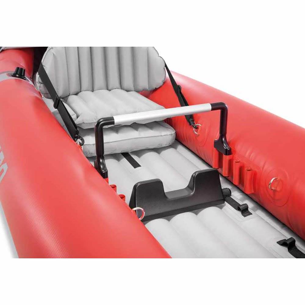 Intex Excursion Pro 2 Person Inflatable Kayak Set w/ 2 Moxie Life Jackets, M/L