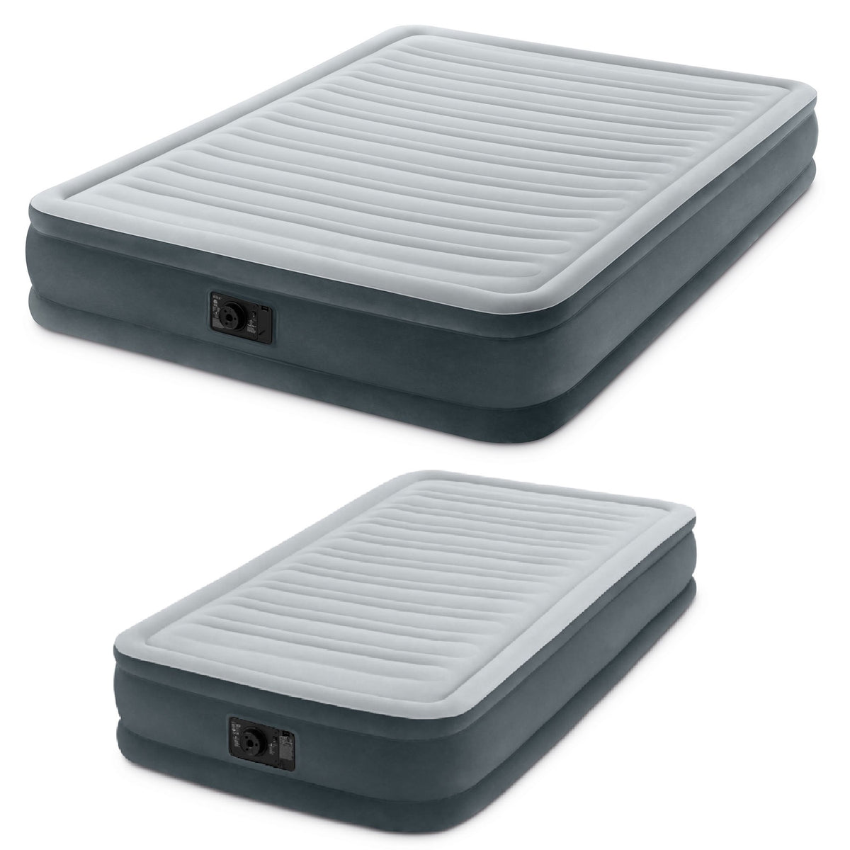 Intex Mid Rise Queen Airbed with Built In Pump & Twin Airbed with Built In Pump