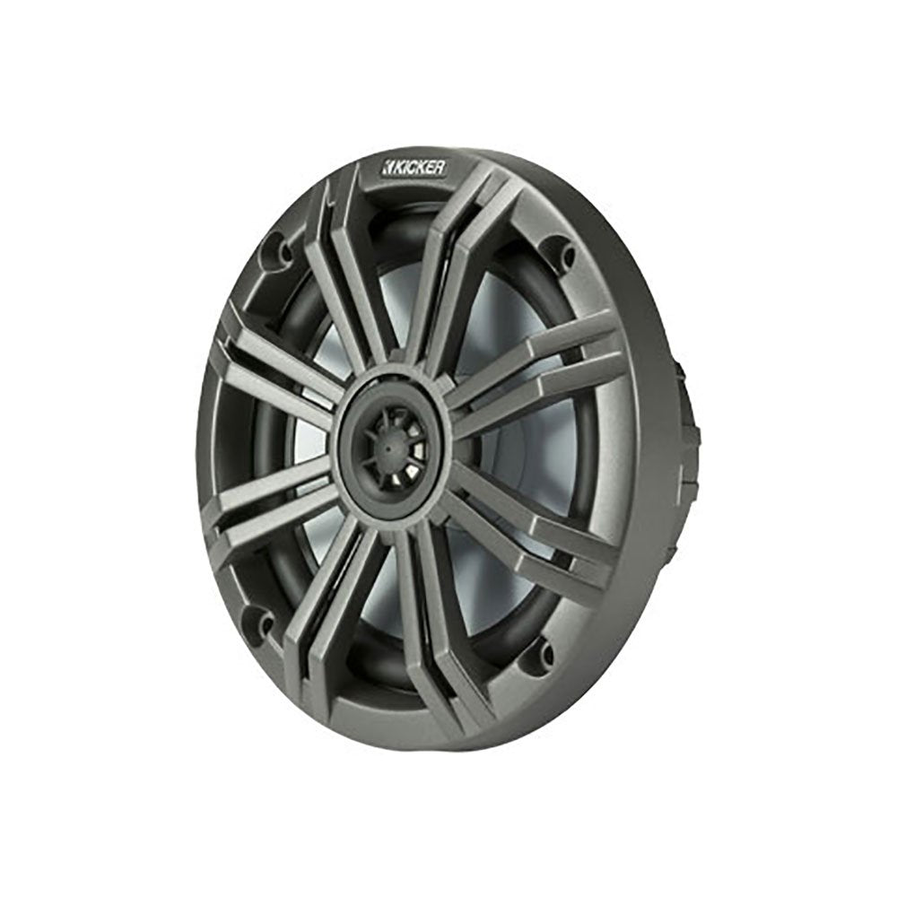 Kicker KM 6.5" Marine Marvel UV Treated Speakers, Black/White Grilles (4 Pair)
