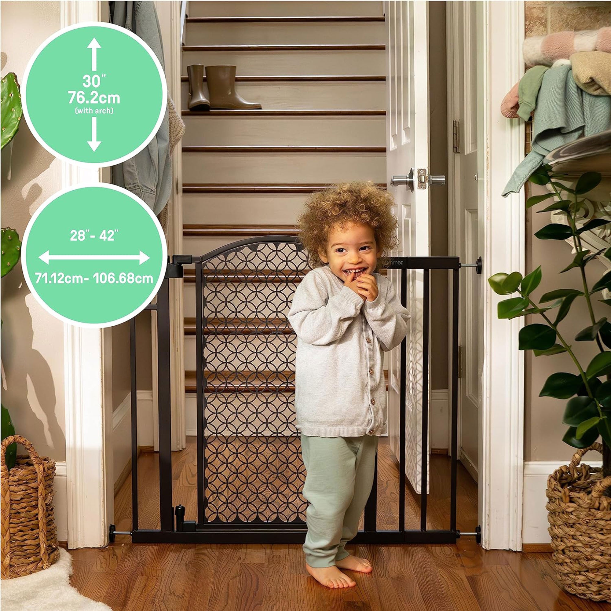 Summer Infant Union Arch 28 to 42in Pressure Mount Baby Safety Gate (Open Box) - VMInnovations
