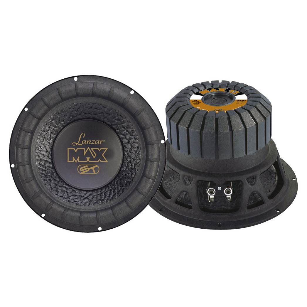 Lanzar MAX12D 12" 1000W Car Audio Subwoofer Power Sub Woofer DVC 4 Ohm (4 Pack)