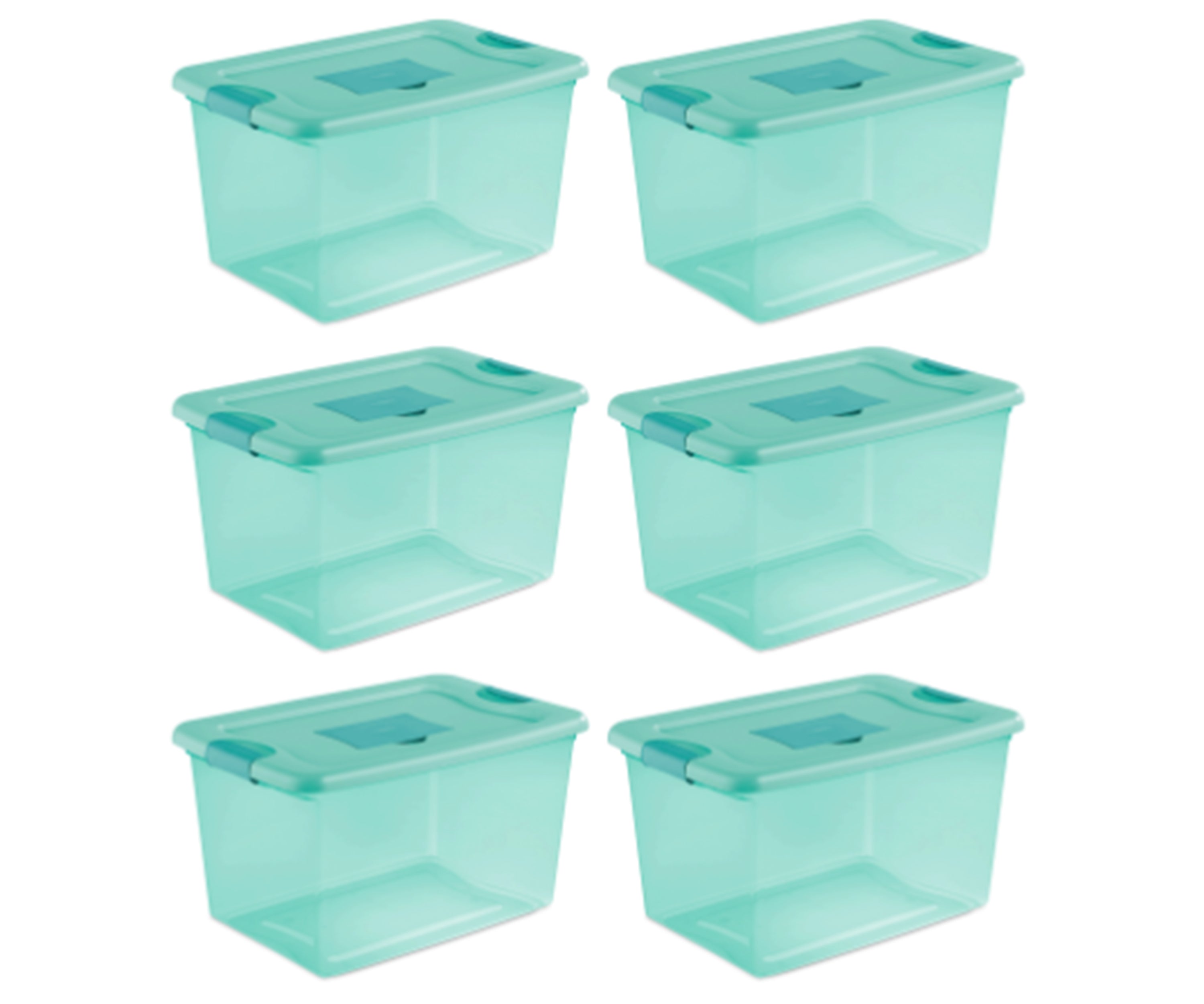 Sterilite 64 Quart Fresh Scent Stackable Plastic Storage Box Container (6 Pack)