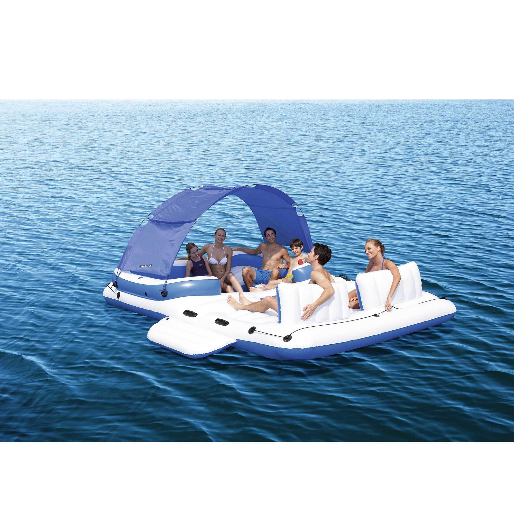 Bestway CoolerZ Tropical Breeze 6 Person Floating Raft & Electric Air Pump