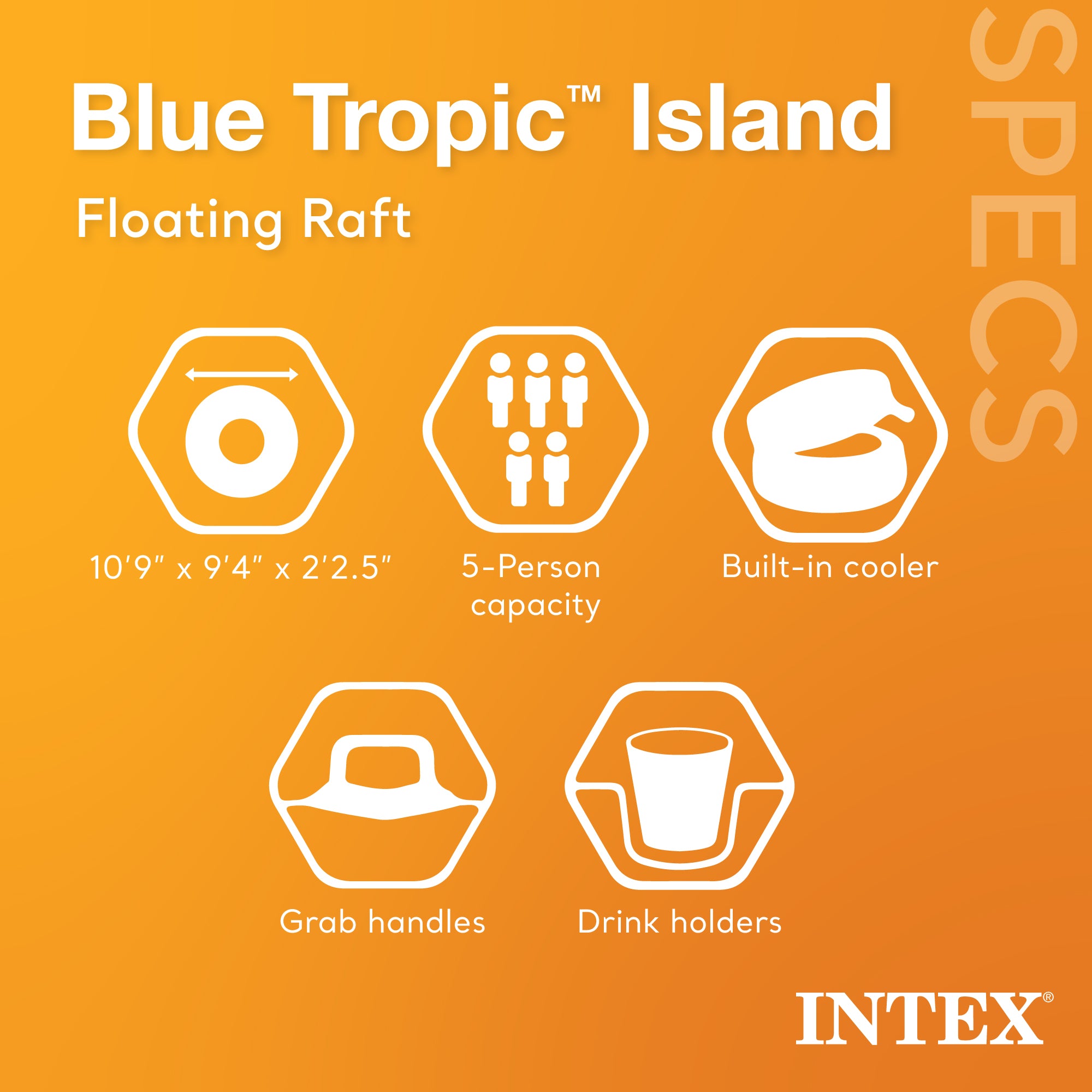 Intex Adult 5 Seat Pool Float w/ Quick Fill AC Electric Air Pump
