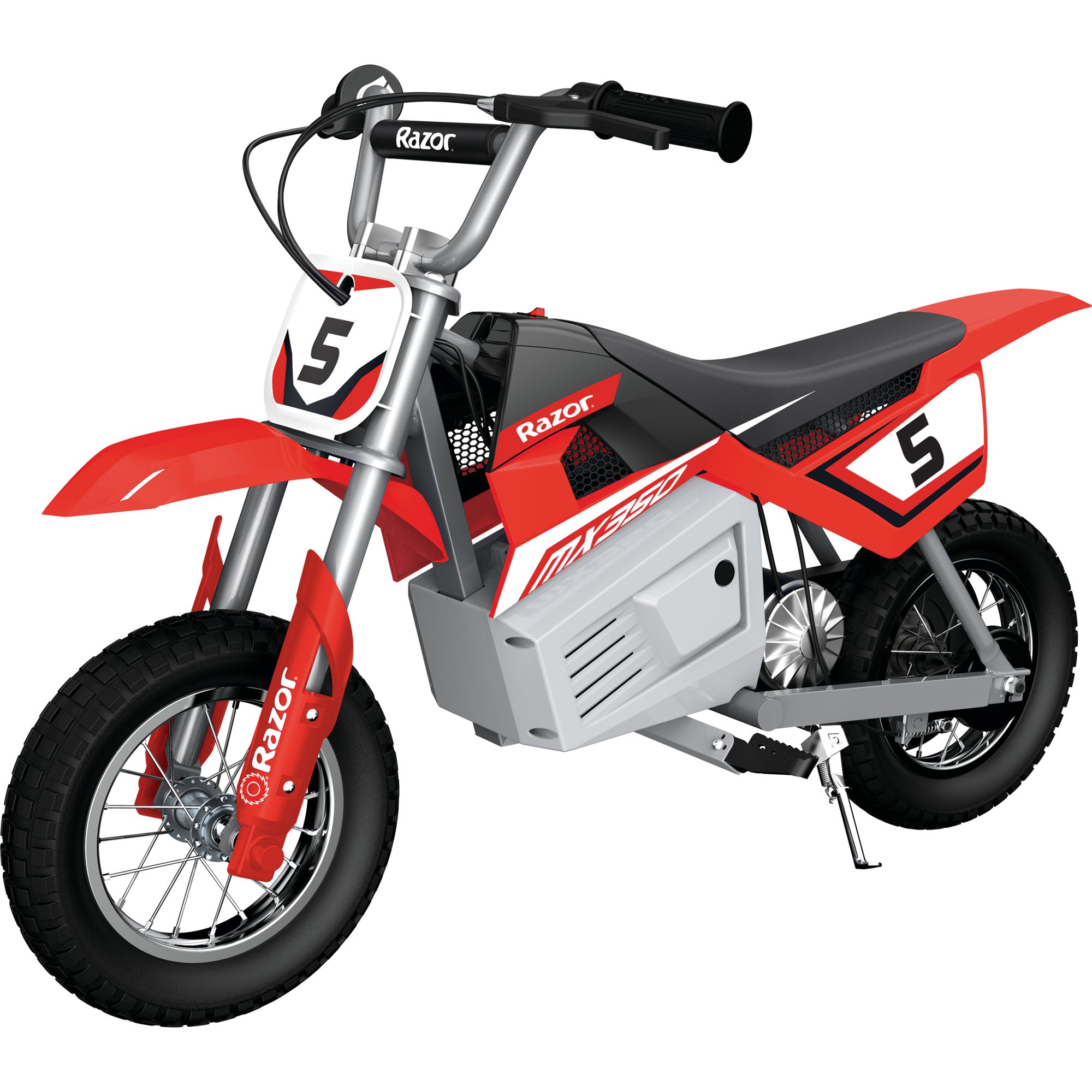 Razor MX350 Dirt Rocket Kids Electric Dirt Bike, Helmet, & Elbow & Knee Pad Set