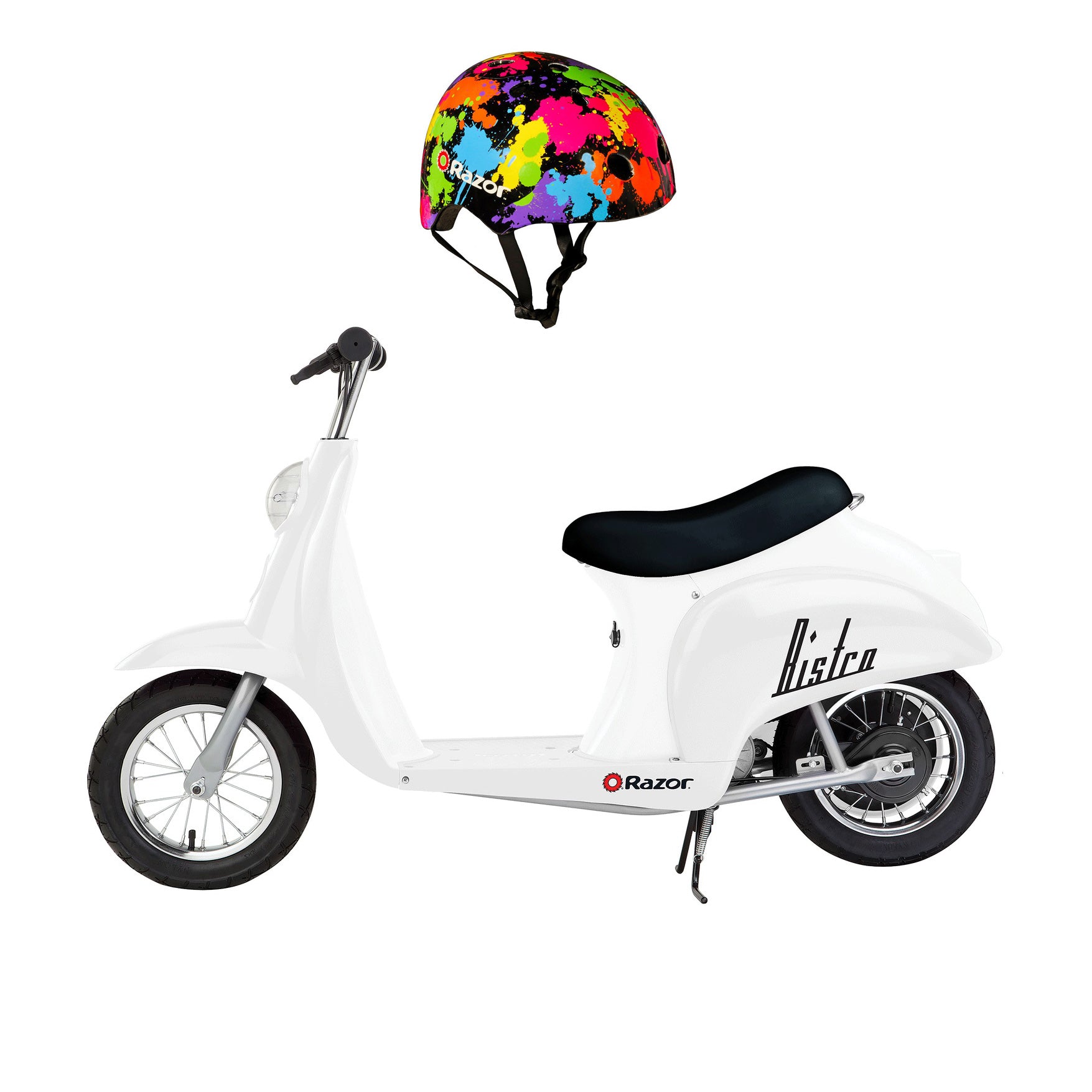 Razor Pocket Mod Miniature 24V Electric Battery Retro Scooter & Kids Helmet