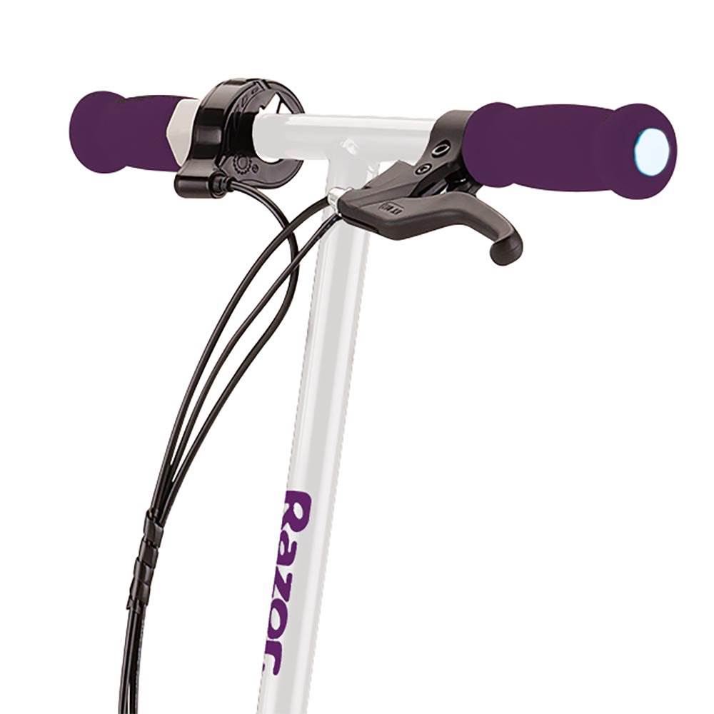 Razor Power Core E100 Kids Ride On Electric Motor Scooter w/Youth Helmet, Purple