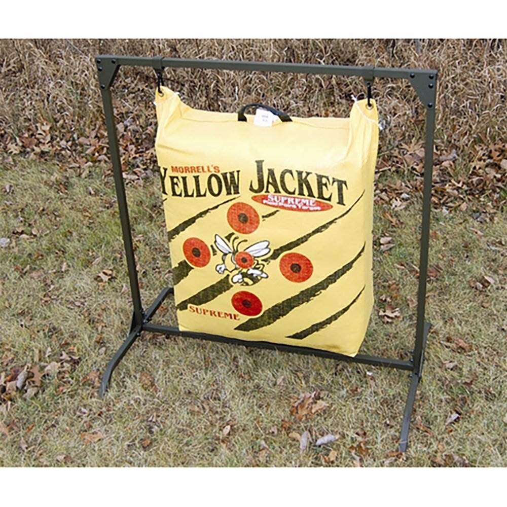 High Contrast Archery Bag Target & Bowhunting 30 Inch Bag Target Stand (2 Pack)