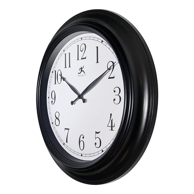 Infinity Instruments 24 Inch Classical Room Decorative Wall Clock, Black (Used)