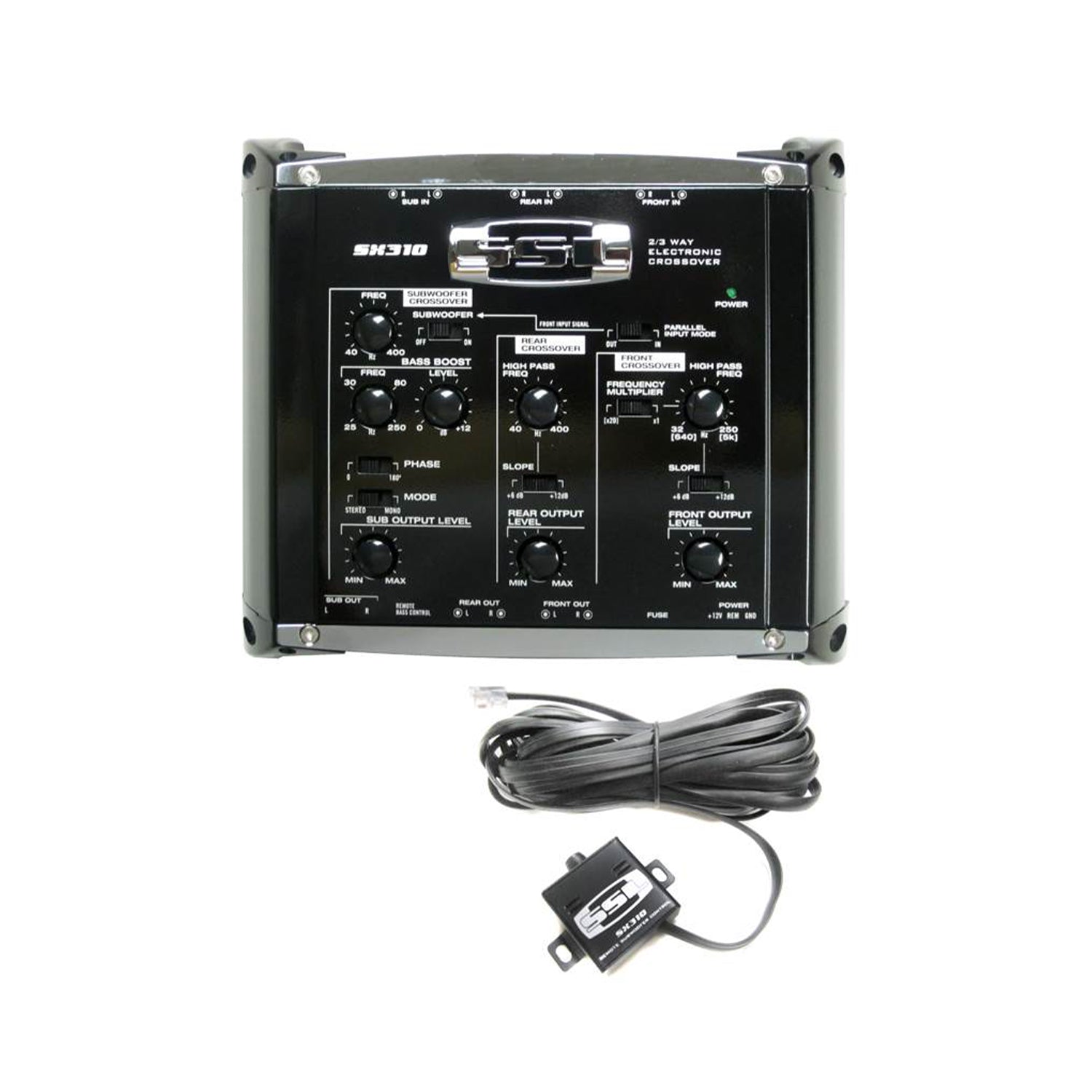 SOUNDSTORM SX310 2/3 Way Electronic Crossover Car Crossover Bass Audio+Remote