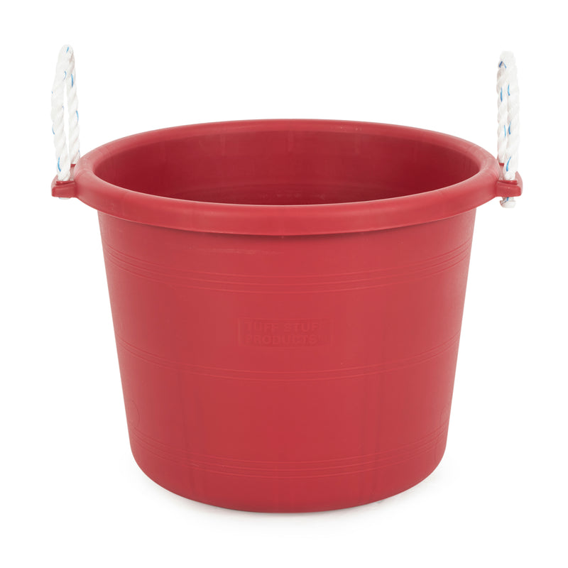 Tuff Stuff Products MCK70RD 70 Quart Weather Resistant Plastic Muck Bucket, Red