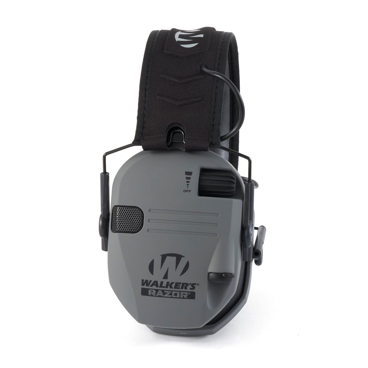 Walker's Razor Slim Shooter Gray Electronic Hearing Protection Earmuff w/ Case