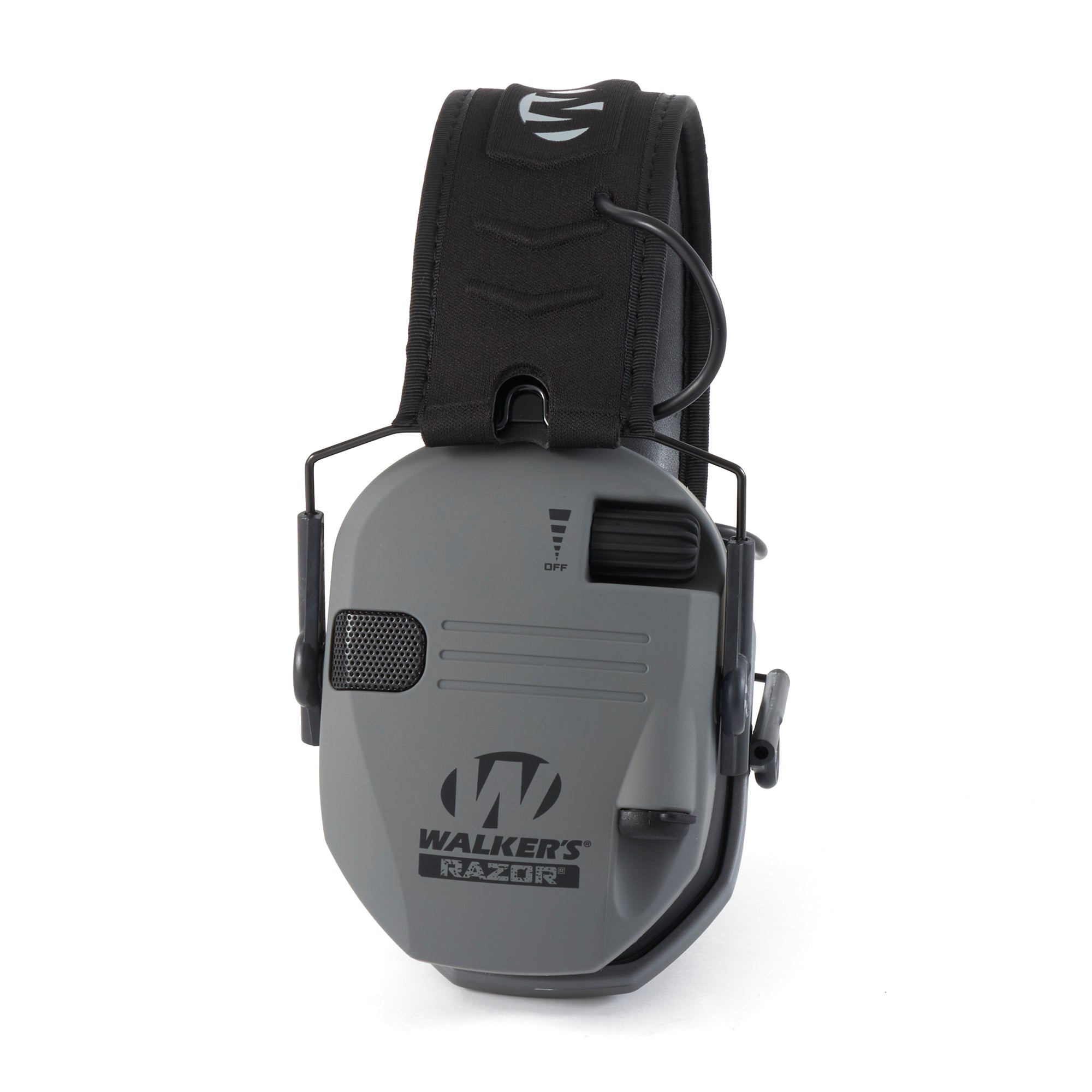 Walker's Razor Slim Shooter Gray Electronic Hearing Protection Earmuff w/ Case