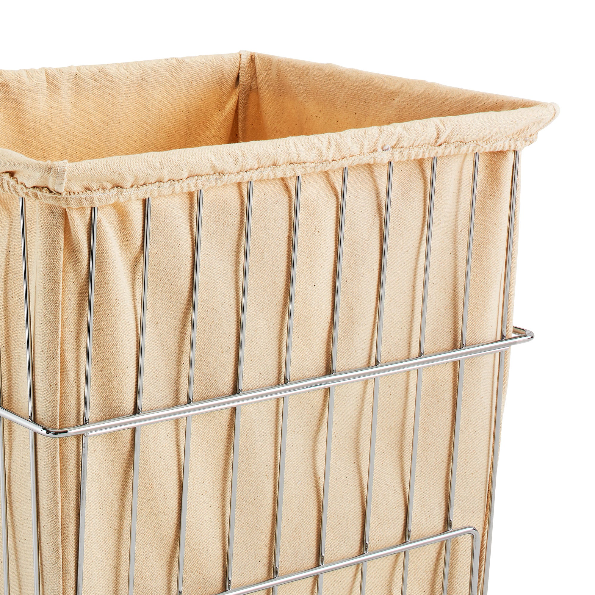 Rev-A-Shelf HRV-1520 S CR Pullout Wire Clothes Hamper w/ Liner, Chrome (2 Pack) - VMInnovations