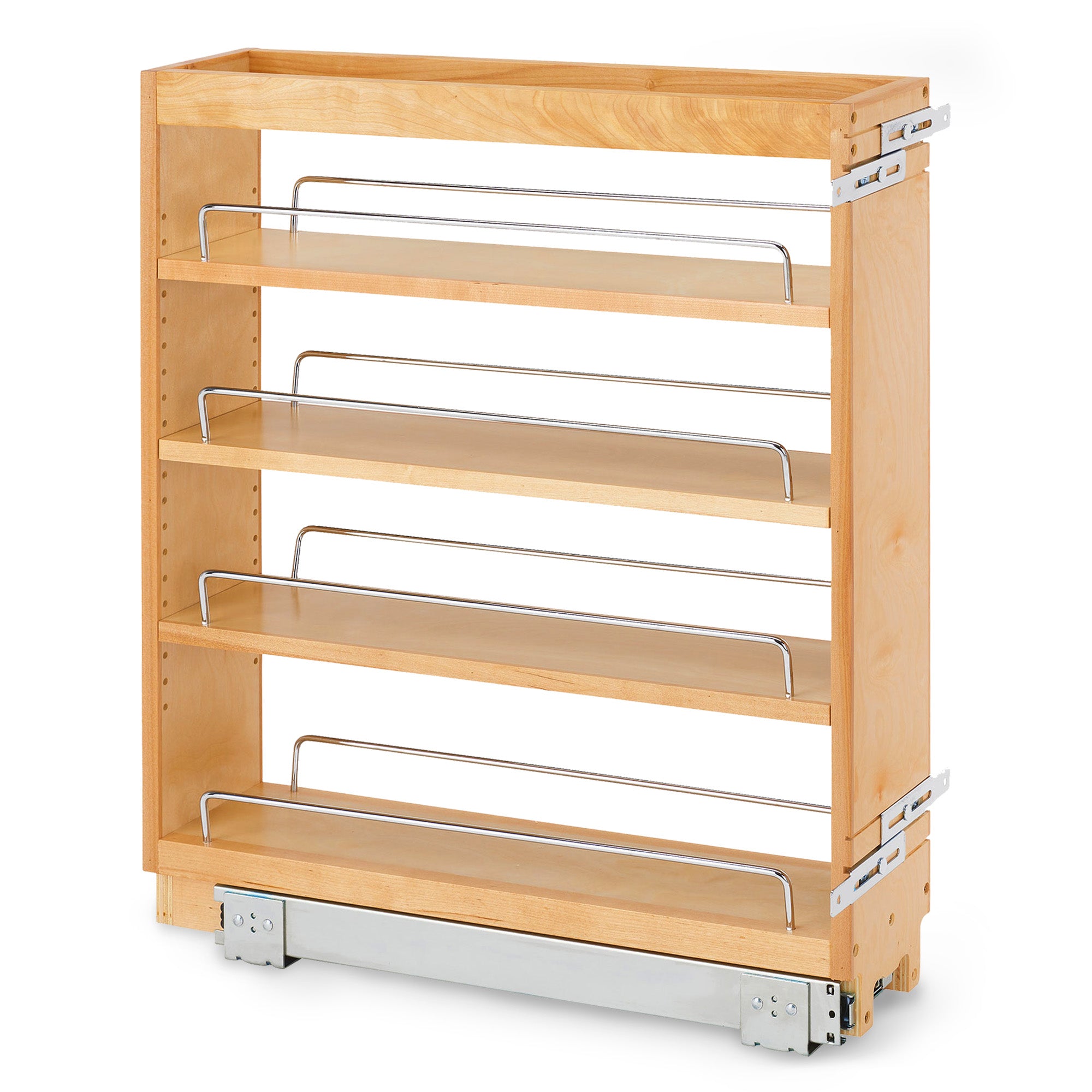 Rev A Shelf 5 in Pull Out Wood Base Kitchen Cabinet Organizer Maple (Open Box)