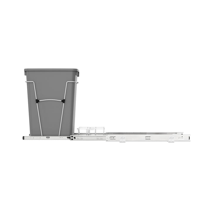 Rev-A-Shelf Pullout Trash Can 35 qt. for Kitchen Cabinets, Silver, RV-12KD-17C S - VMInnovations
