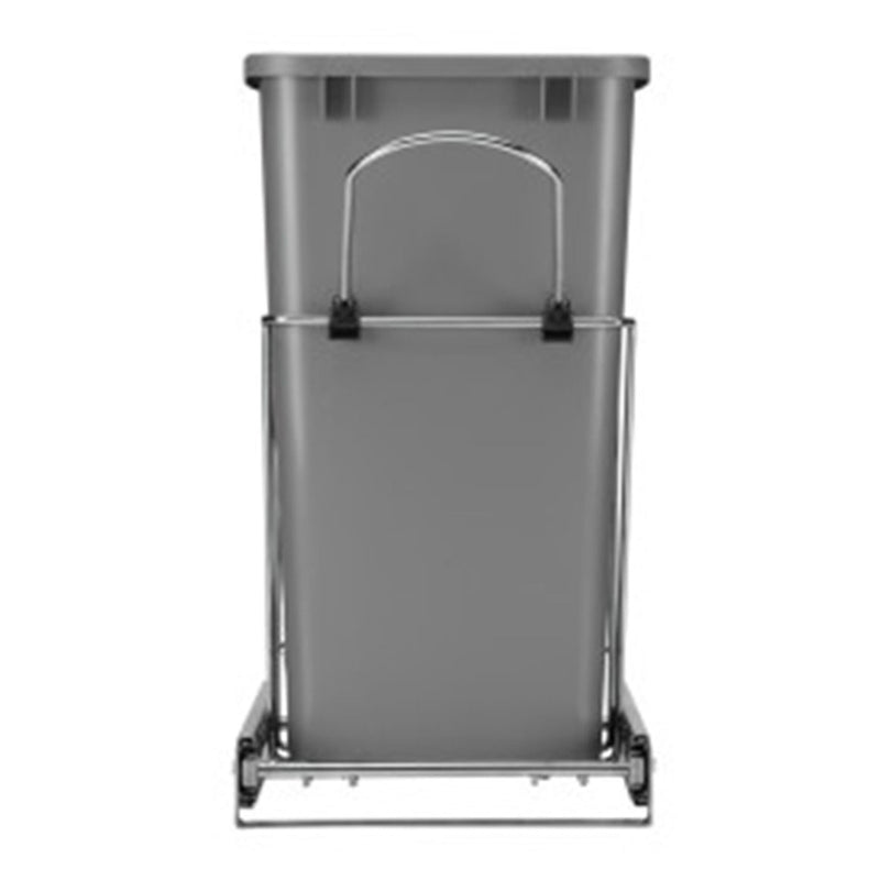 Rev-A-Shelf Pull Out Trash Can 35 Qt for Kitchen Cabinets, Silver, RV-12KD-17C S
