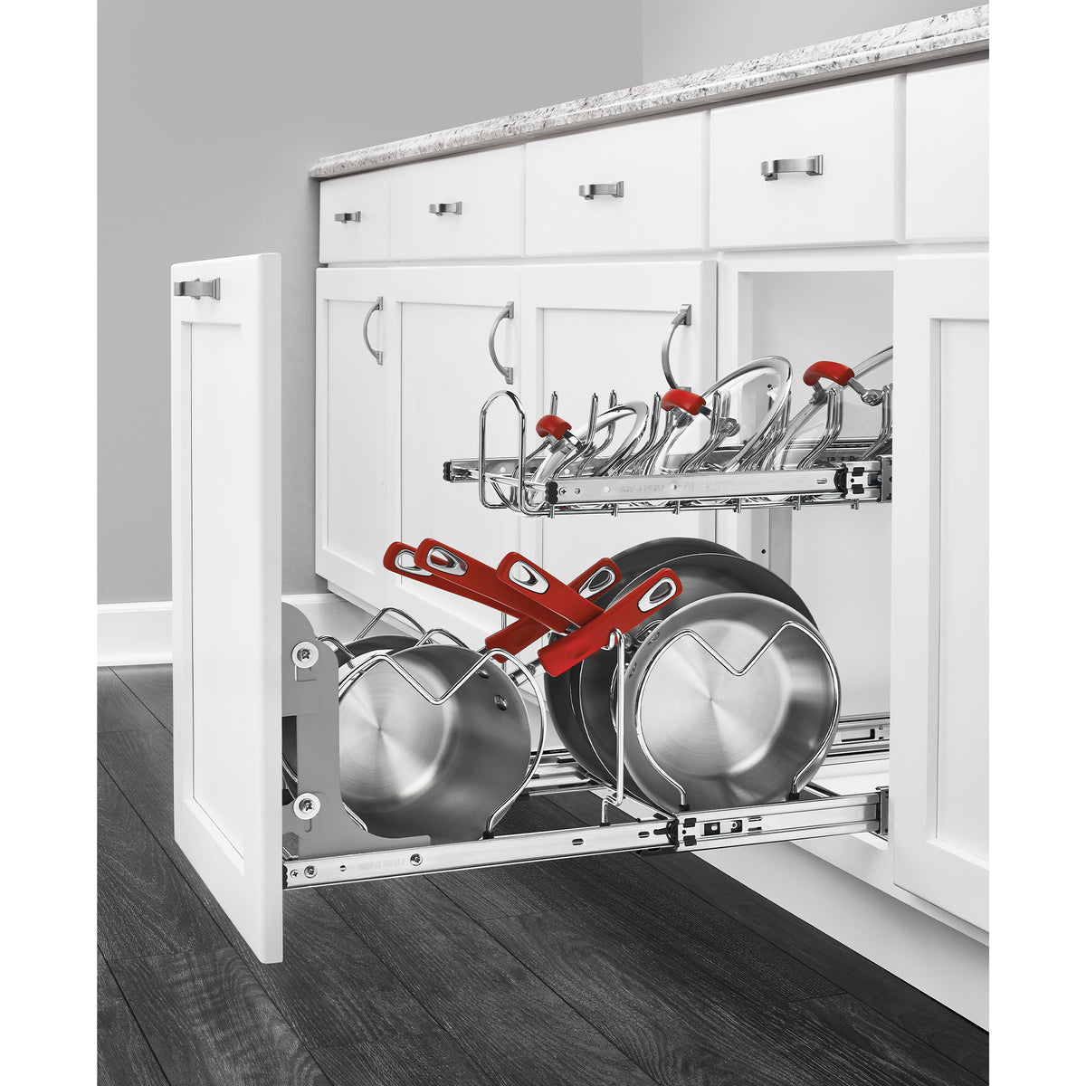 Rev-A-Shelf 5CW2-2122-CR 21" 2-Tier Wire Cookware Organizer (Open Box) (2 Pack)