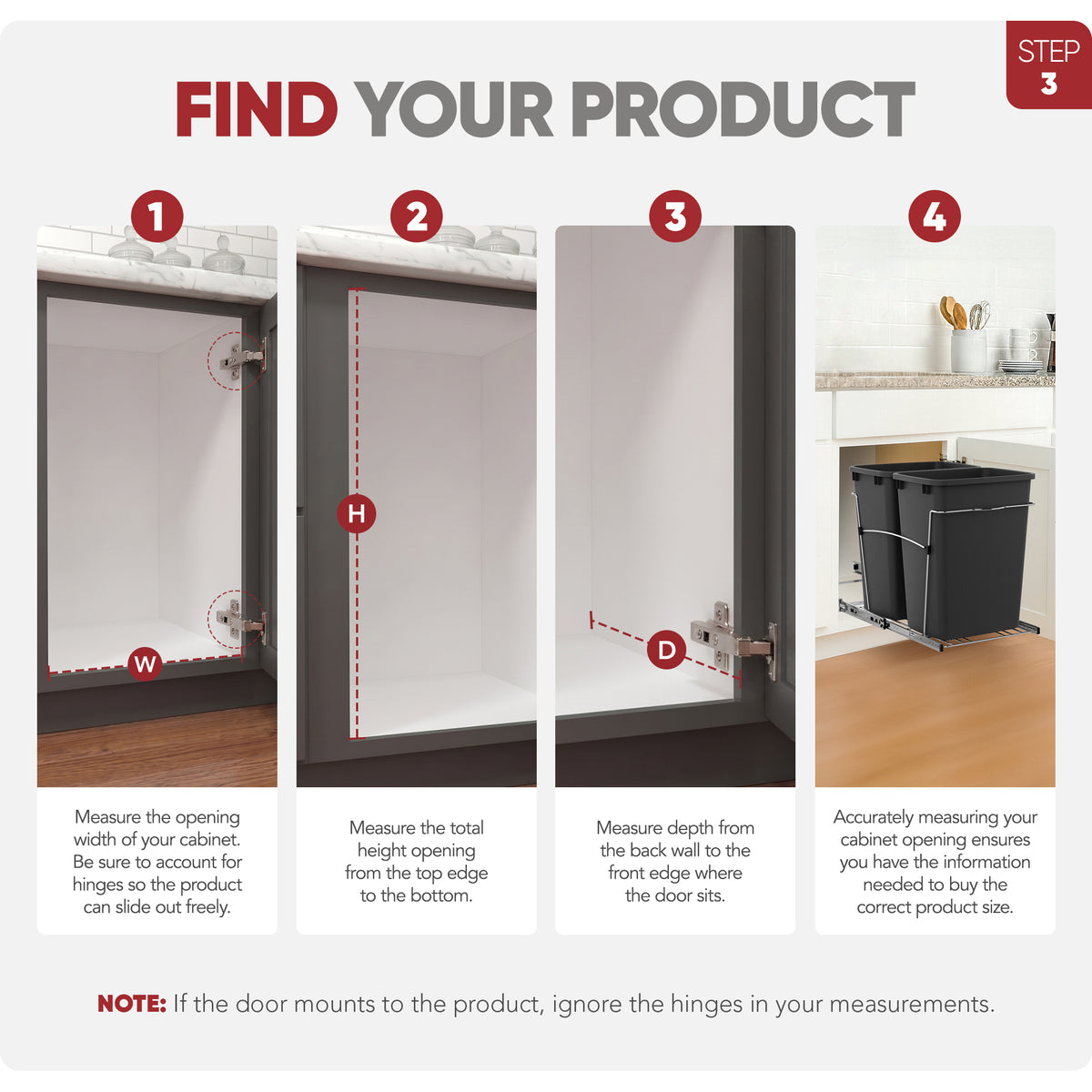 Rev-A-Shelf RV-18KD-18C S Double 35 Qt Pull-Out Waste Bins (Open Box) (2 Pack)