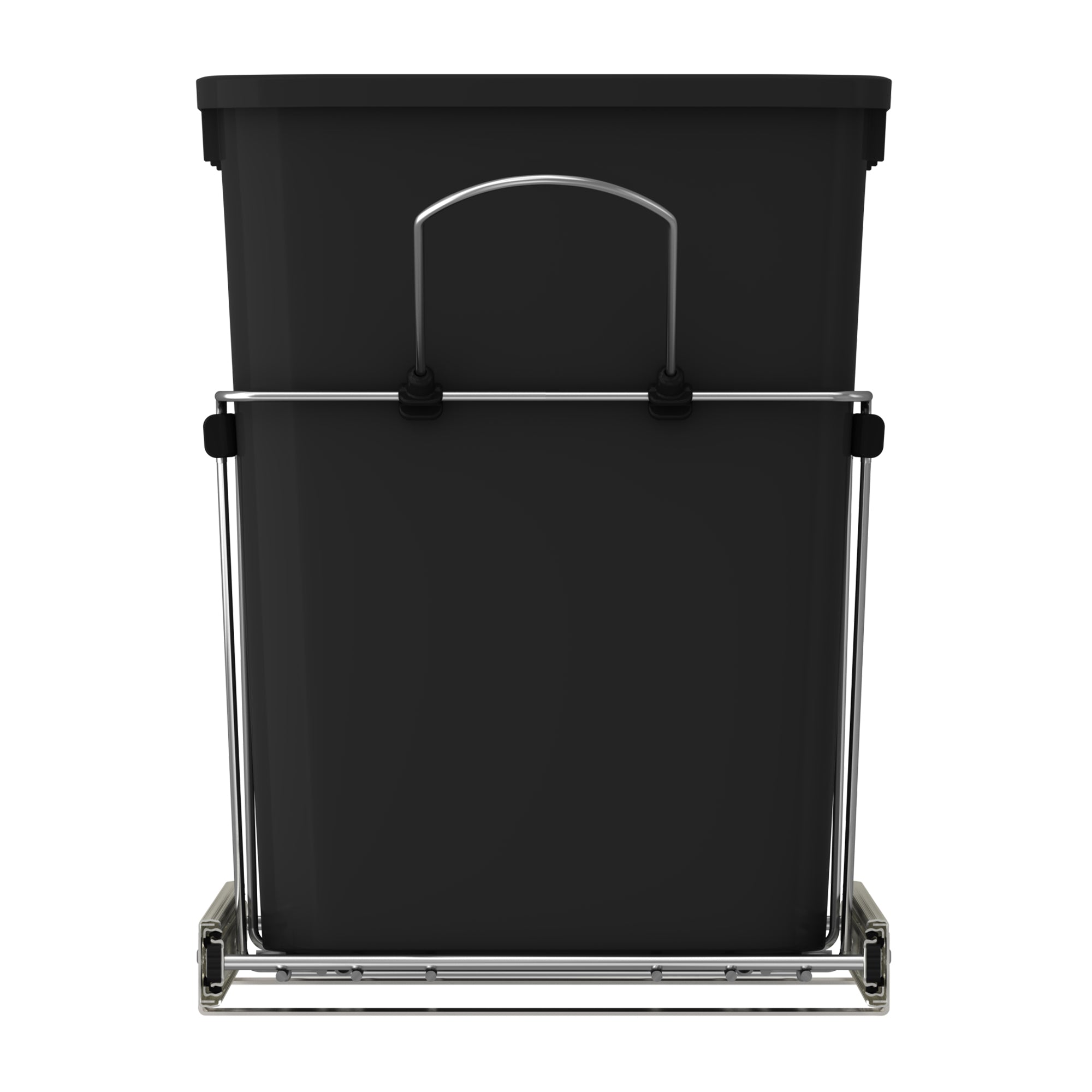 Rev-A-Shelf Double Pullout Trash Can 35 qt & Flip Top Waste Bin Lid