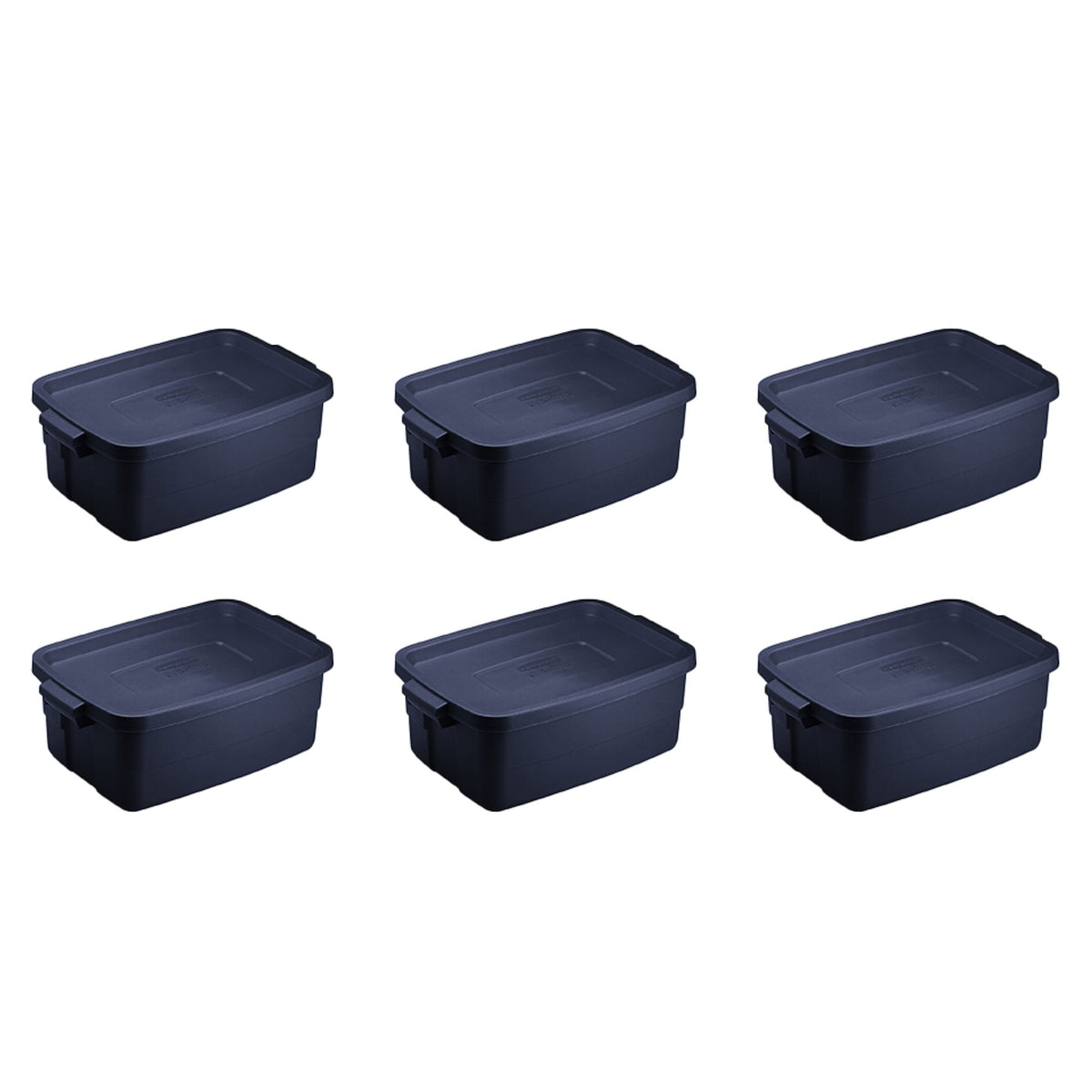 Rubbermaid Roughneck 3 Gal Storage Tote Container, Blue (6 Pack) (Open Box) - VMInnovations