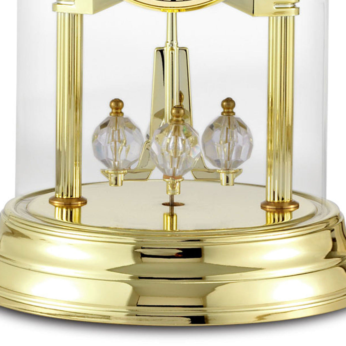 Bulova Clocks Tristan I Oval Dome Clock with Metal Base and Brass Finish (Used)