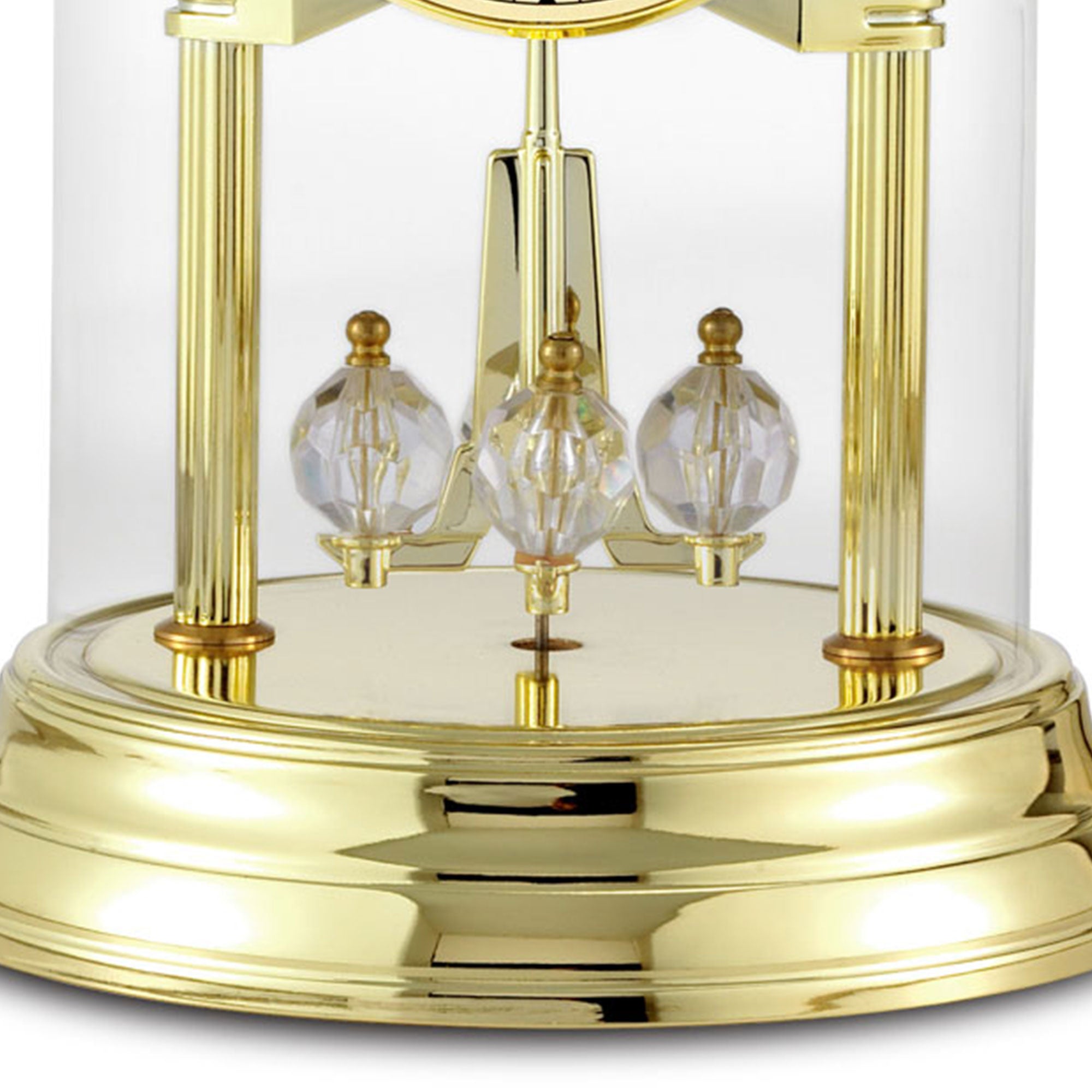 Bulova Clocks Oval Dome Clock with Metal Base and Brass Finish, Gold (For Parts)