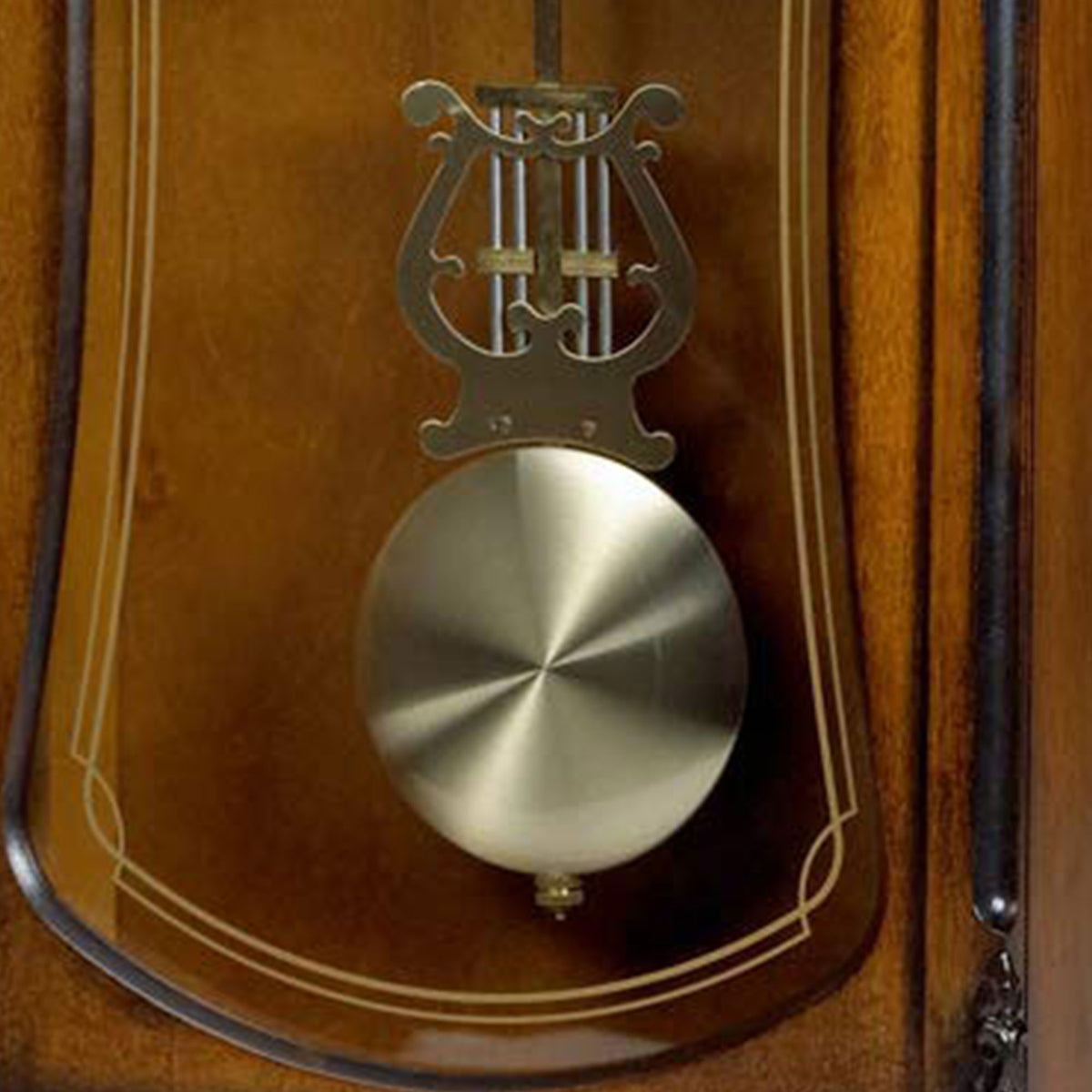 Bulova Clocks Cranbrook Wall Mount Analog Wooden Chiming Clock, Brown(For Parts)