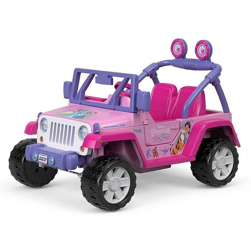 Power Wheels 12 Volt Disney Princess Jeep Ride-On + Replacement Battery (2 Pack) - VMInnovations
