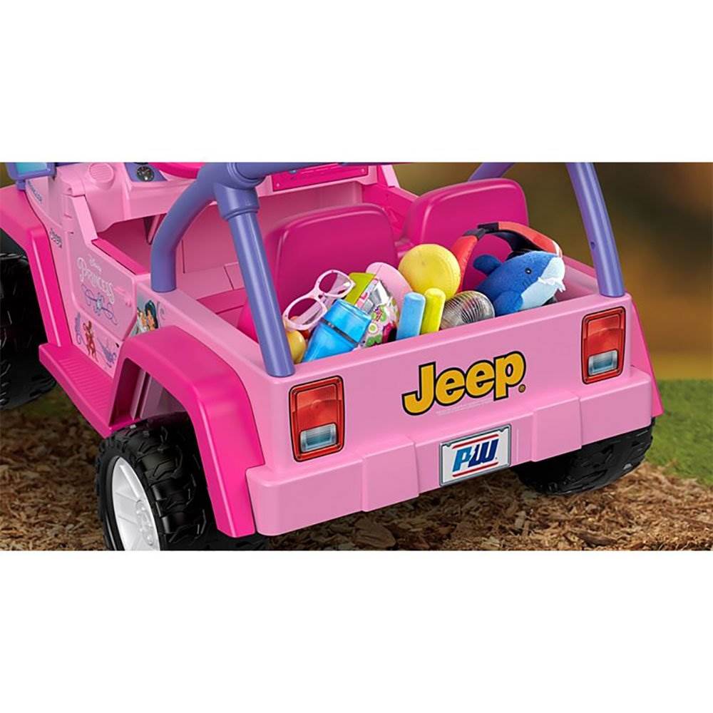 Power Wheels 12 Volt Disney Princess Jeep Ride-On + Replacement Battery (2 Pack) - VMInnovations