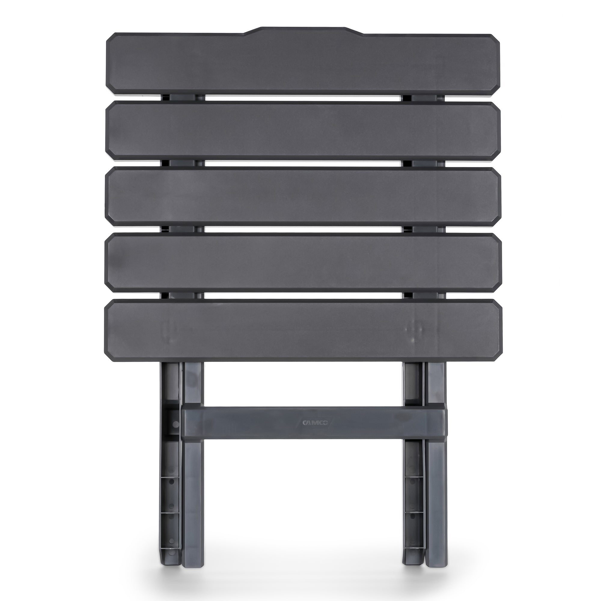Camco 51885 Large Adirondack Portable Outdoor Furniture Folding Table, Charcoal