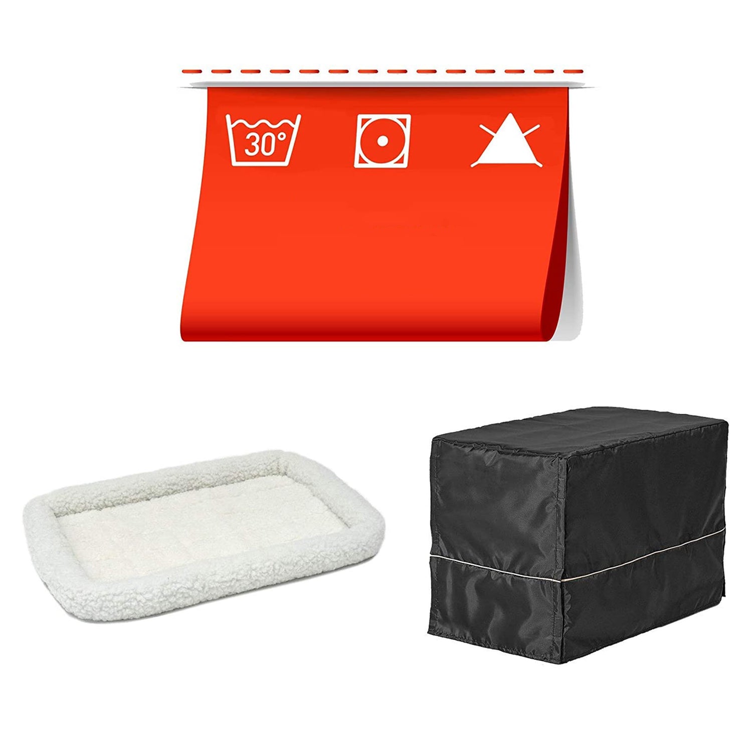 MidWest Homes For Pets iCrate Medium Large Dog Bed Kennel Kit with Cover, Black