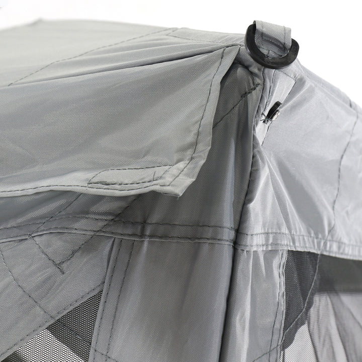 Quick-Set Venture Outdoor Gazebo Canopy Shelter & Screen Tent, Gray (Used) - VMInnovations