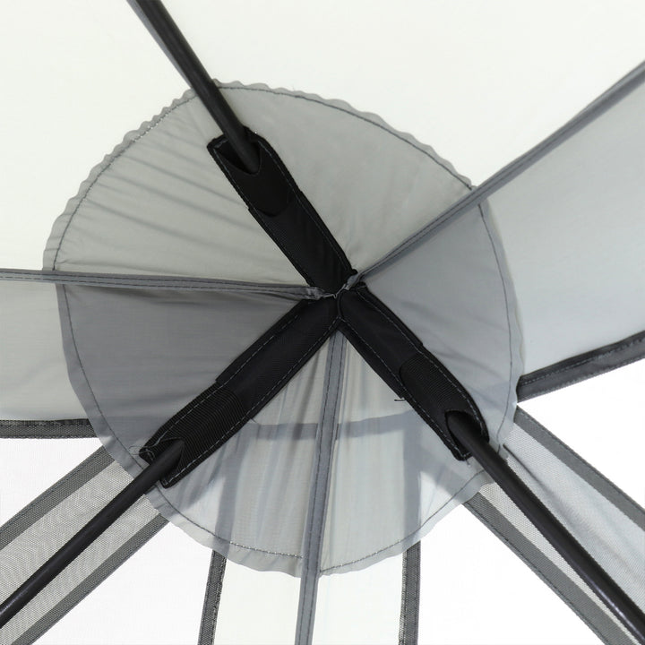 Quick-Set Venture Outdoor Gazebo Canopy Shelter & Screen Tent, Gray (Used) - VMInnovations