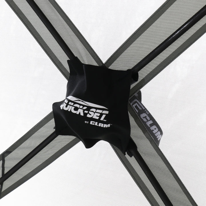 Quick-Set Traveler Outdoor Gazebo Canopy Shelter Screen Tent, Gray (Open Box) - VMInnovations