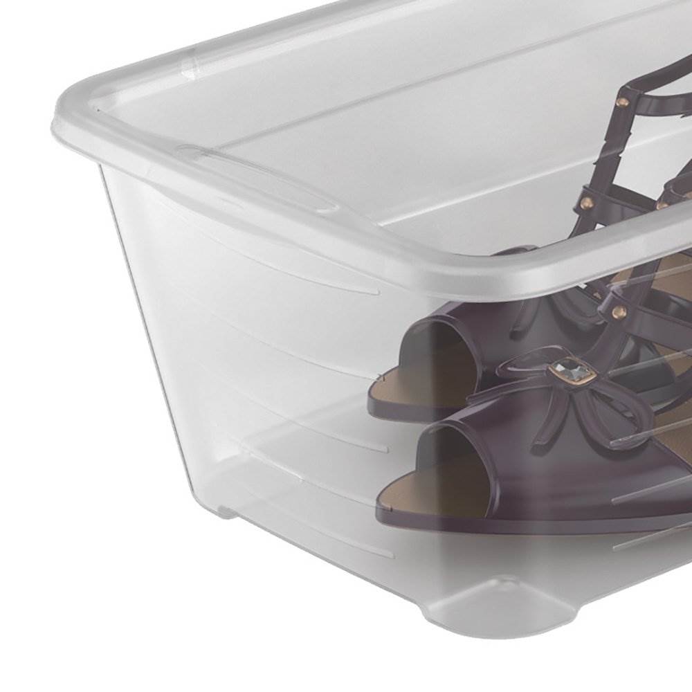Life Story Durable 5.7-Liter Clear Shoe & Closet Storage Box Container (24 Pack) - VMInnovations