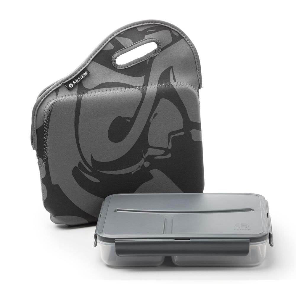 Life Story Sealing Clamp Down Snack Box and Zipper Carry Case, Gray (5 Pack) - VMInnovations