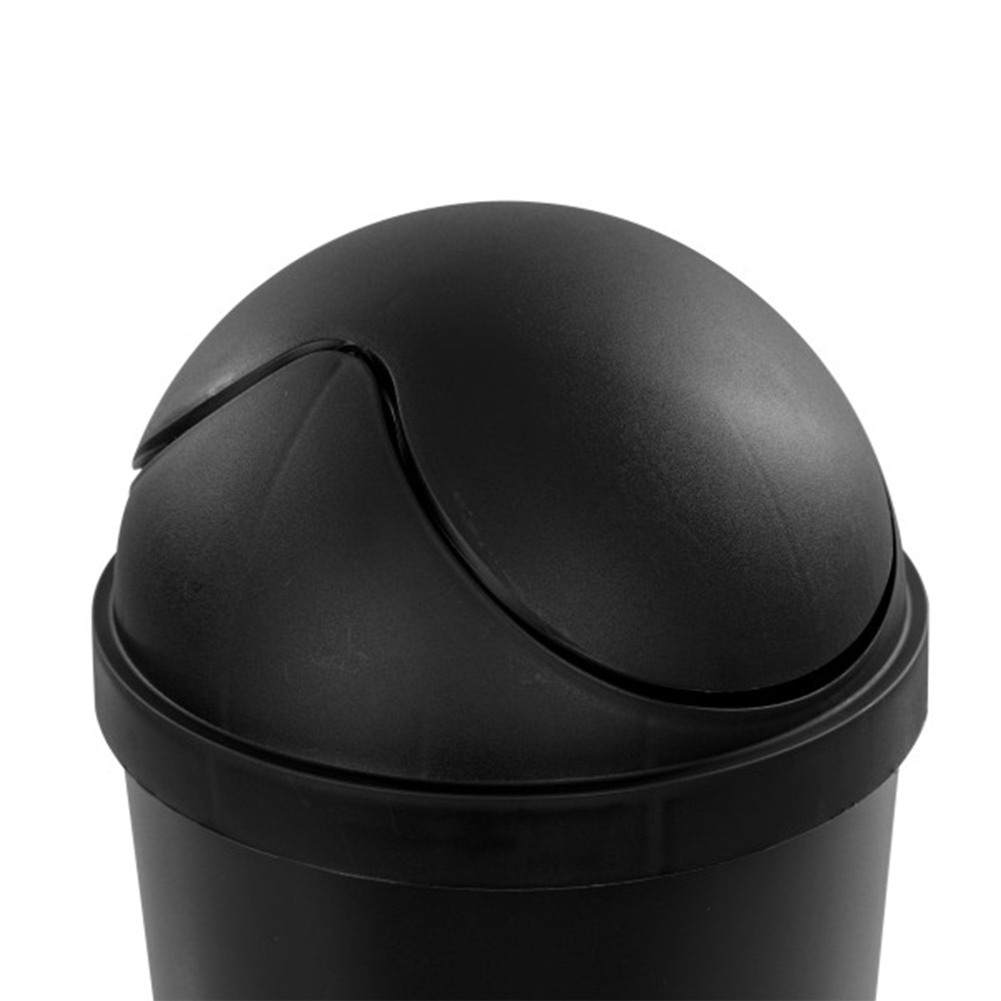 Sterilite 10839006 3 Gallon Round Swing Top Plastic Wastebasket, Black (12 Pack) - VMInnovations